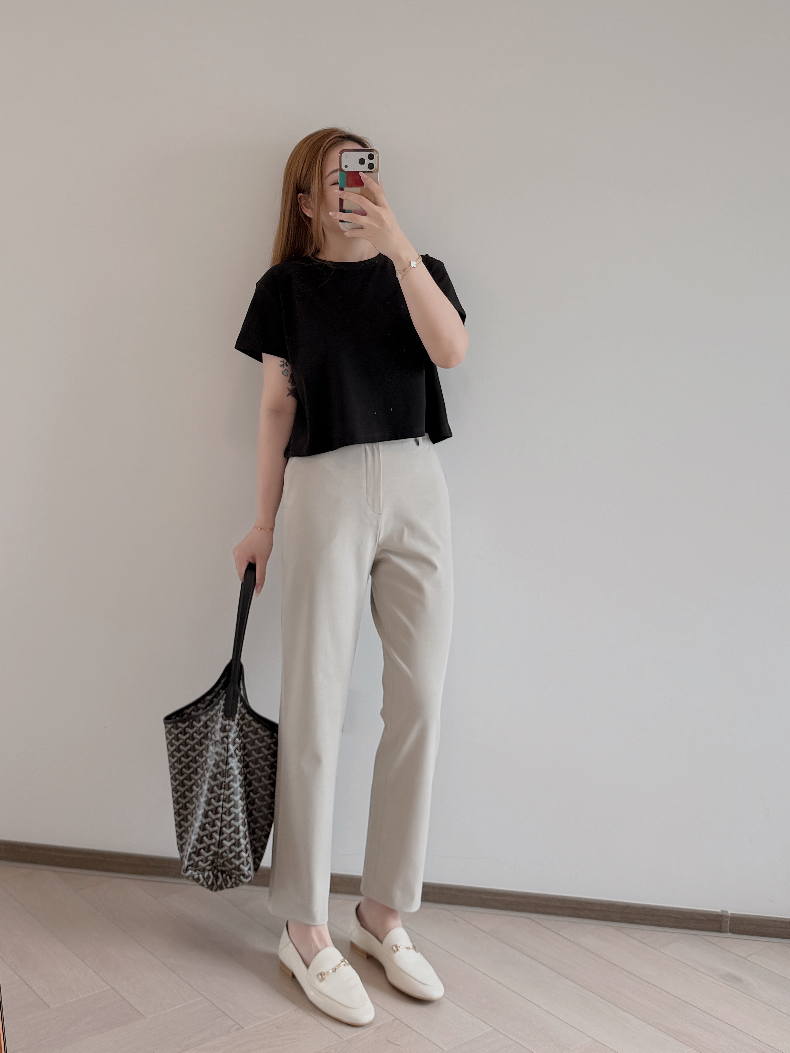 現貨 7393 米杏高腰直筒西裝鉛筆褲