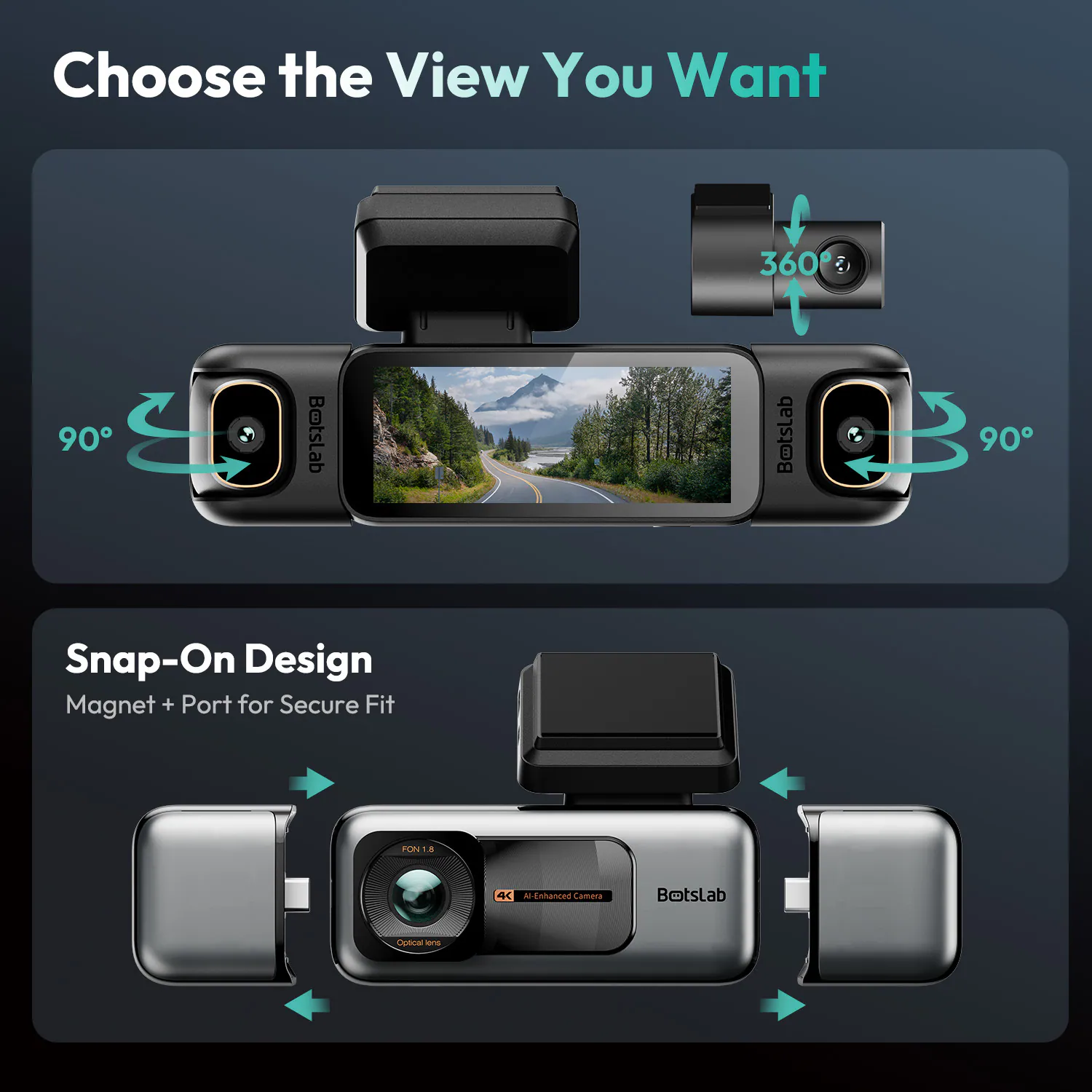 Botslab G980H｜4 鏡頭 Multi‑channel 3K 智能行車記錄儀