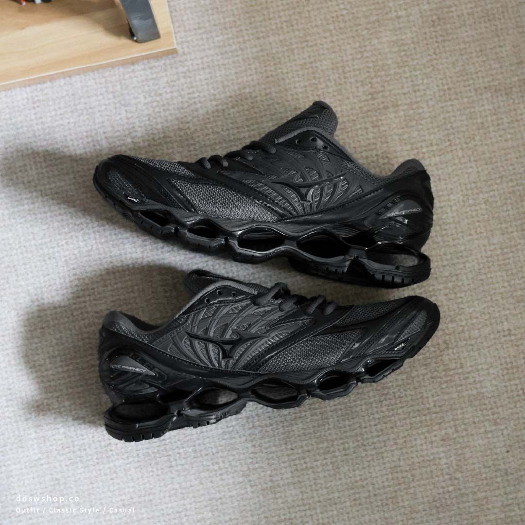 "代購" Mizuno Wave Prophecy LS 緩震 復古跑鞋 炭灰 男鞋 D1GA333705