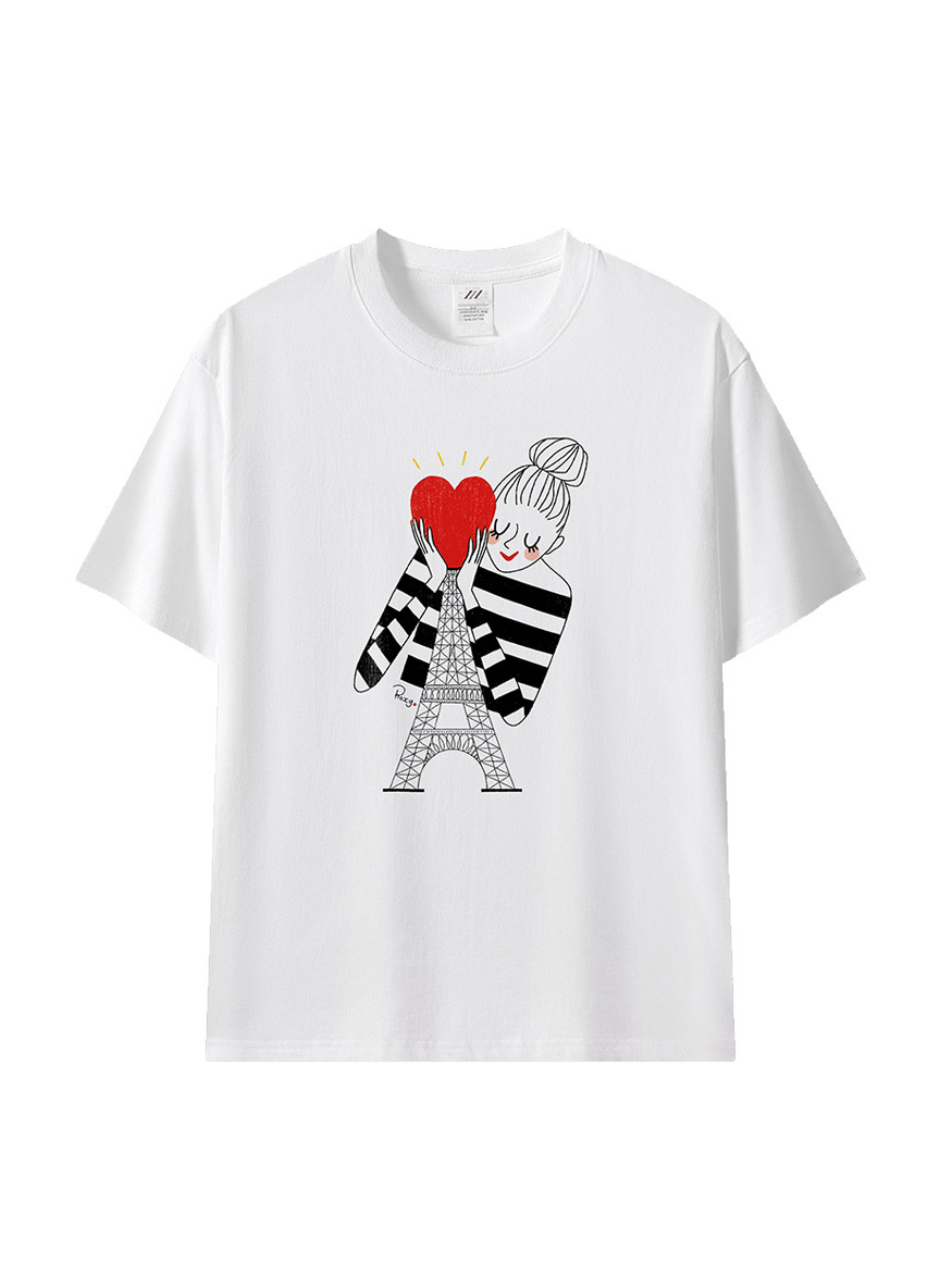 把愛穿在身上♡ 巴黎女孩的浪漫日常T恤
