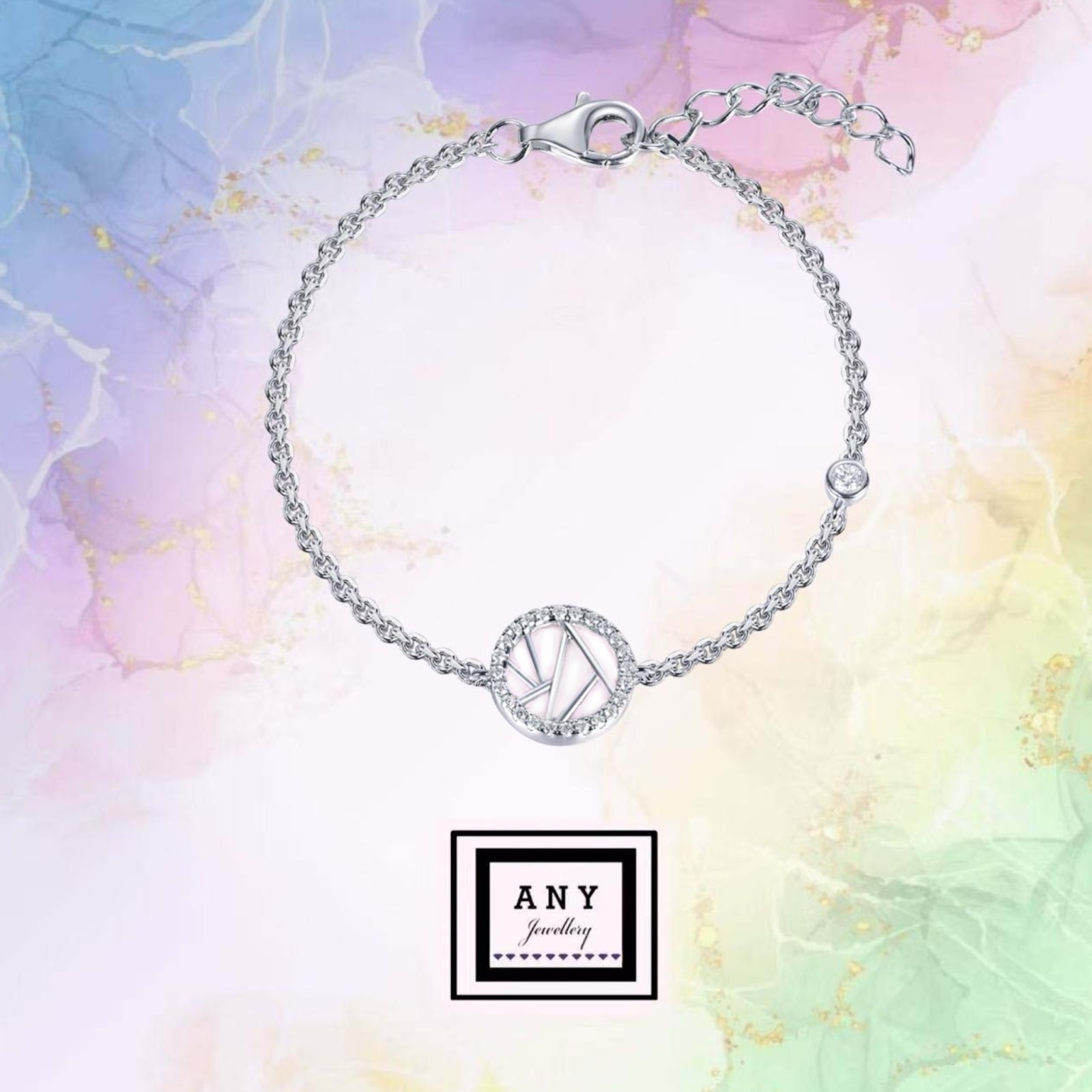 XP037 B1946 粉紅色貝母 Traces of Light Bracelet（莫桑）