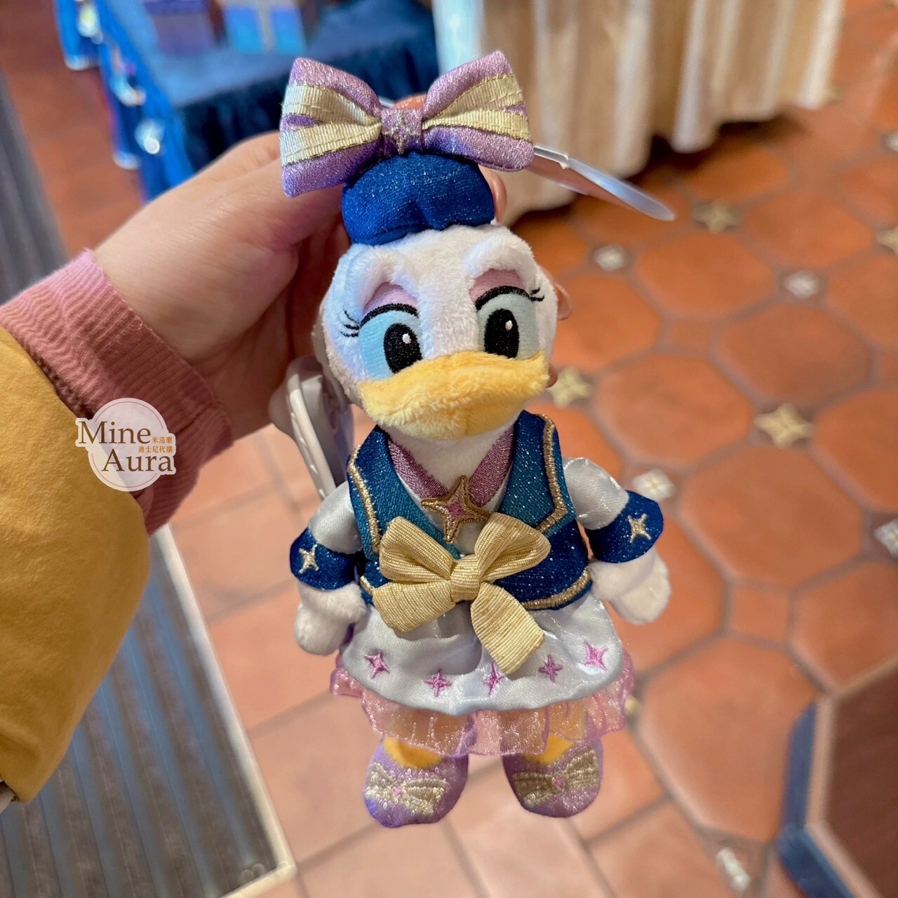 10歲生日慶典 米奇 Mickey 與好友們 黛西 Daisy 絨毛 鑰匙圈 吊飾 -上海迪士尼樂園