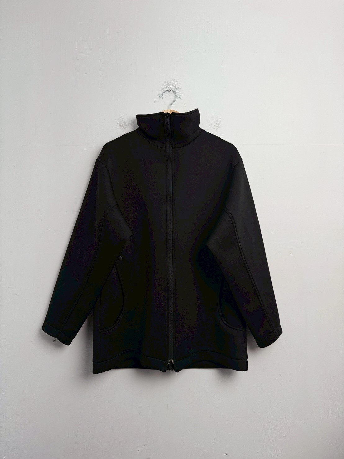 ADIDAS Y-3 Black Nylon Structured Tech Jacket SIZE XS