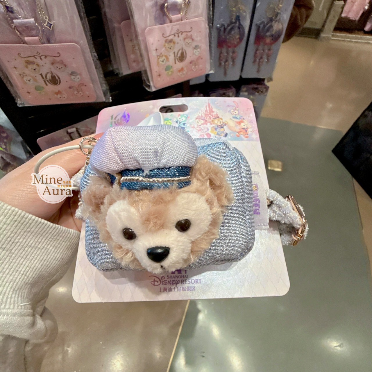 10歲生日慶典 達菲 Duffy 大頭造型 手機背夾包 -上海迪士尼樂園