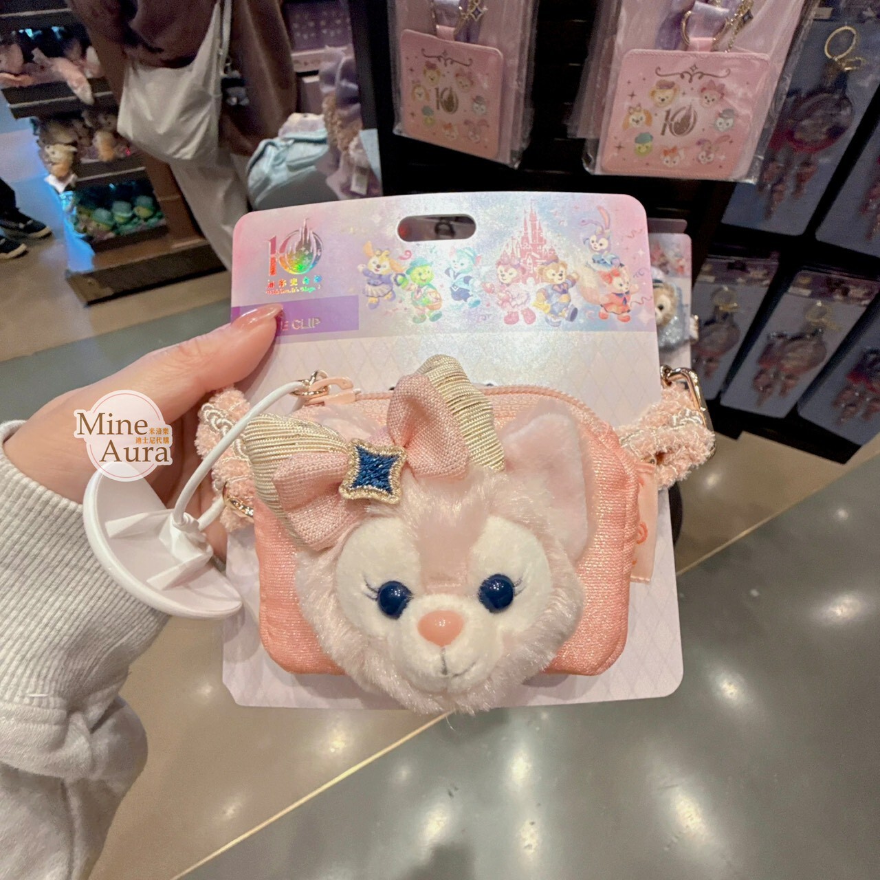 10歲生日慶典 玲娜貝兒 Lina bell 大頭造型 手機背夾包 -上海迪士尼樂園