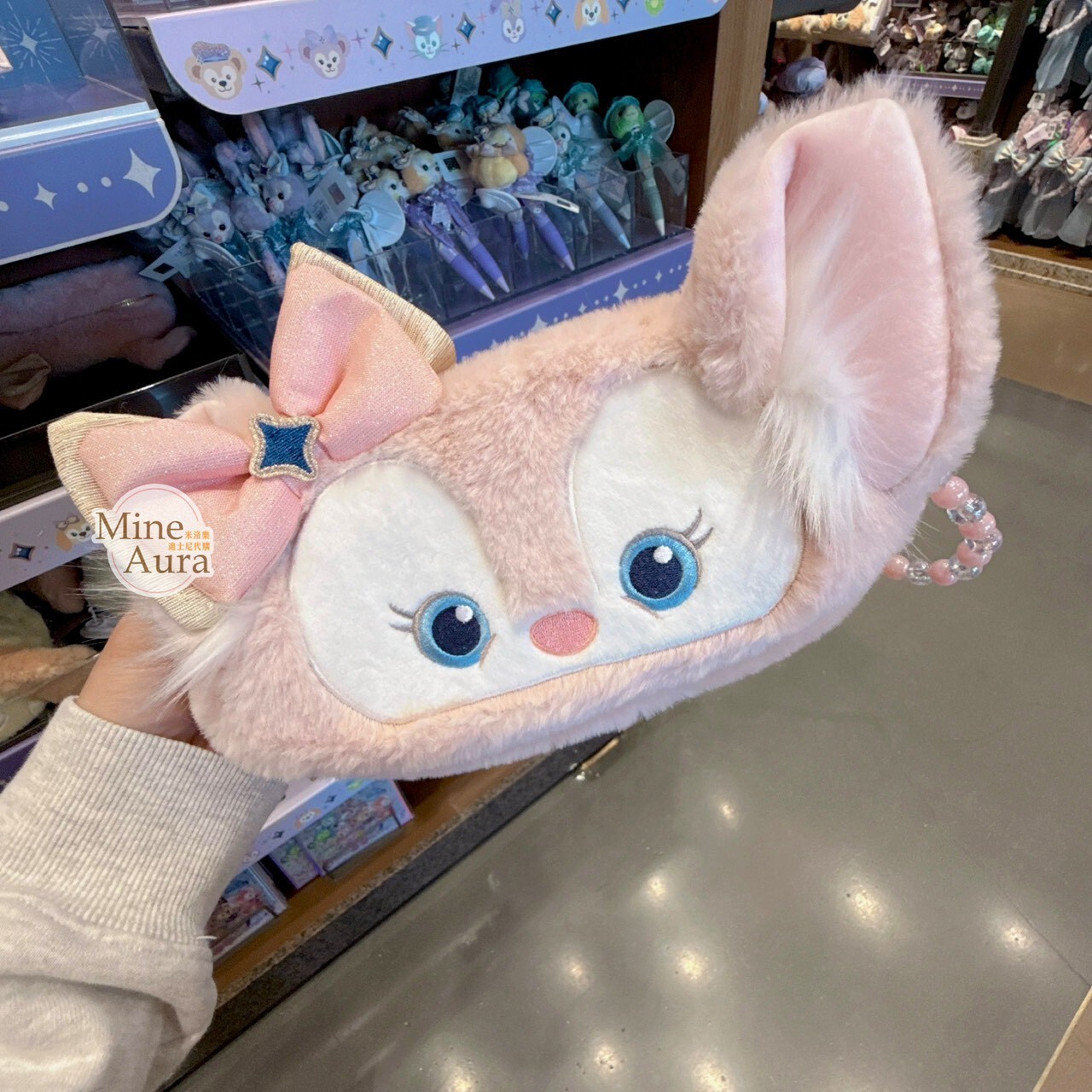 10歲生日慶典 玲娜貝兒 Lina bell 絨毛大頭 造型 筆袋 收納包 化妝包 -上海迪士尼樂園