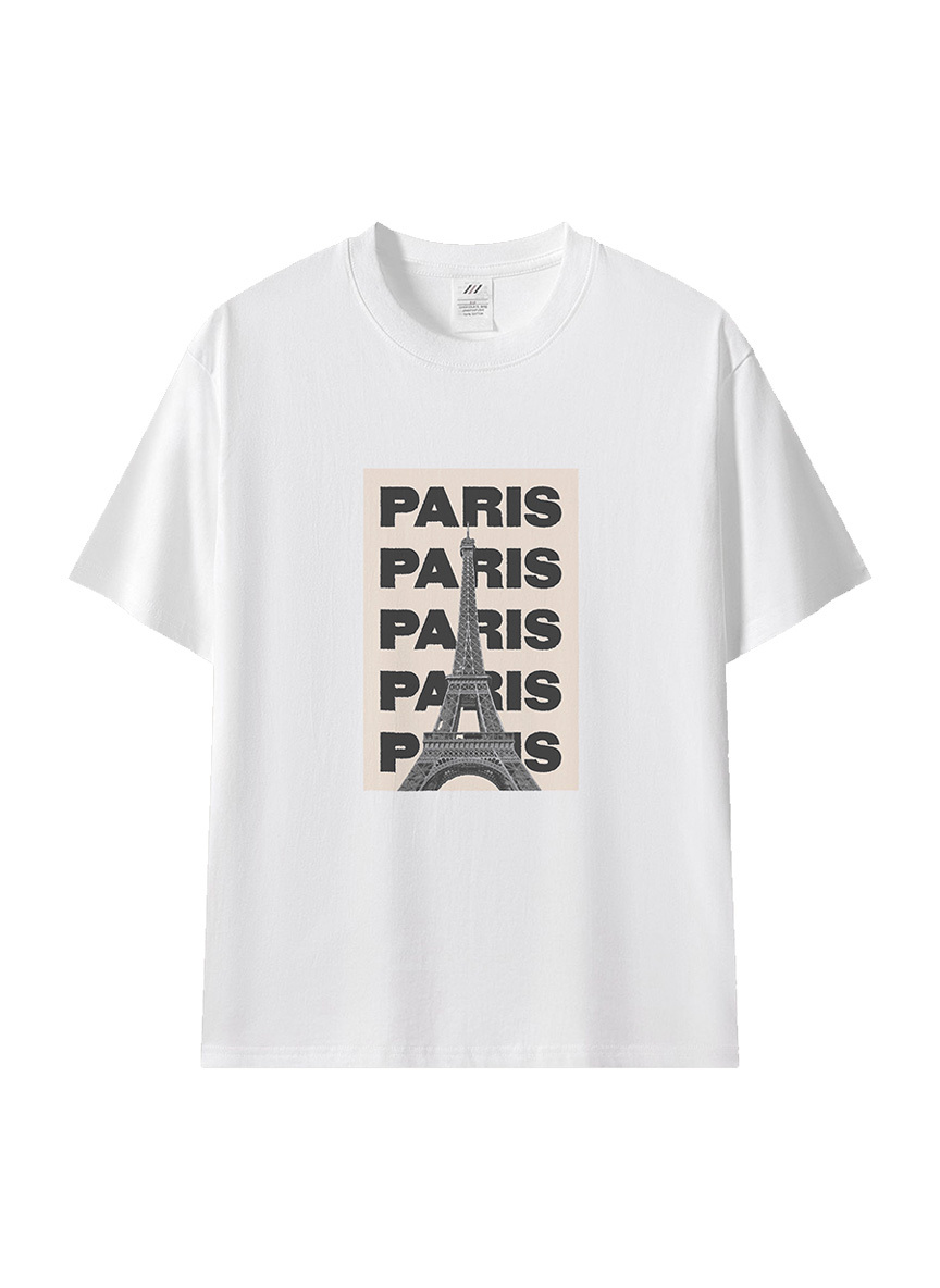 優遊在法式漫步感的Paris個性棉T