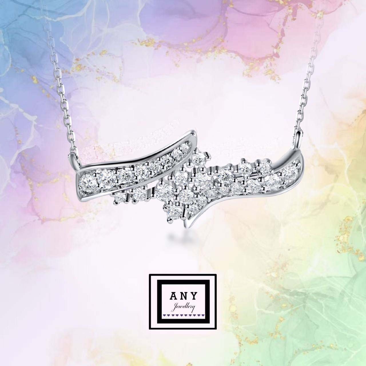 XP041 N2977 Chanmpagne Bubble Necklace香檳氣泡（莫桑）