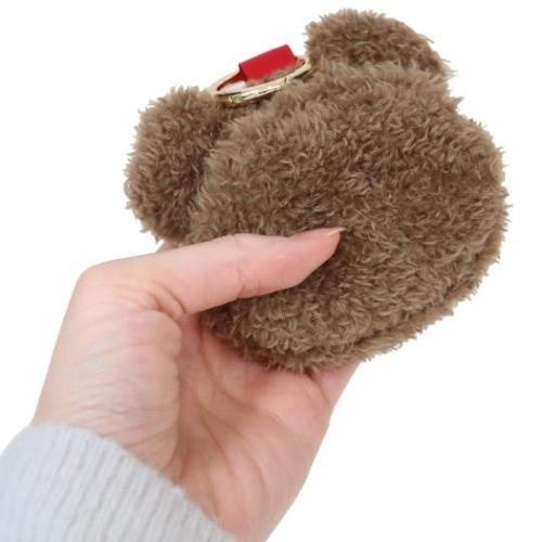 日本 The Bears' School Jackie 小熊 草莓系列 頭形拉鏈袋連匙扣