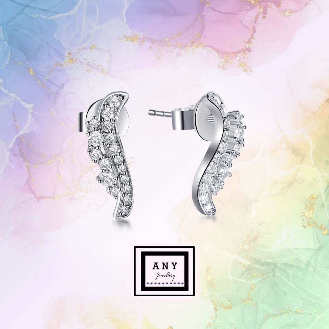 XP046 E4103 Chanmpagne Bubble Earrings 香檳氣泡（莫桑）