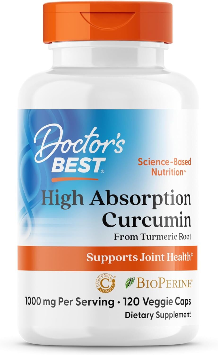 [預購] 專利頂級Curcumin C3 薑黃素 500mg 120粒膠囊 含黑胡椒素Doctor's Best Curcumin Turmeric