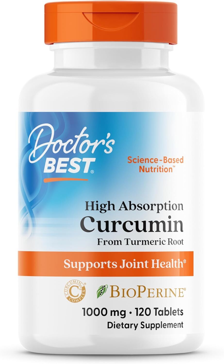[預購] 高吸收薑黃素 胡椒鹼 1000毫克 120錠 Doctor's Best Absorption Curcumin