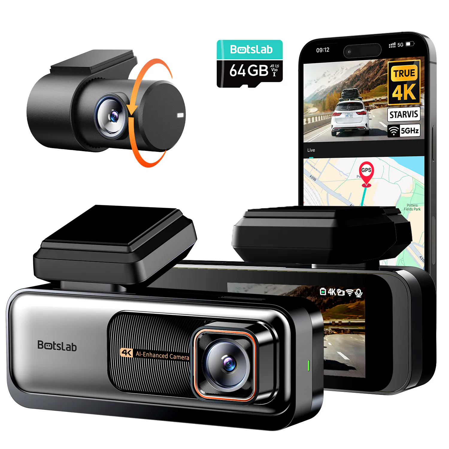 Botslab G980H Pro｜4K 雙鏡頭智能行車記錄儀