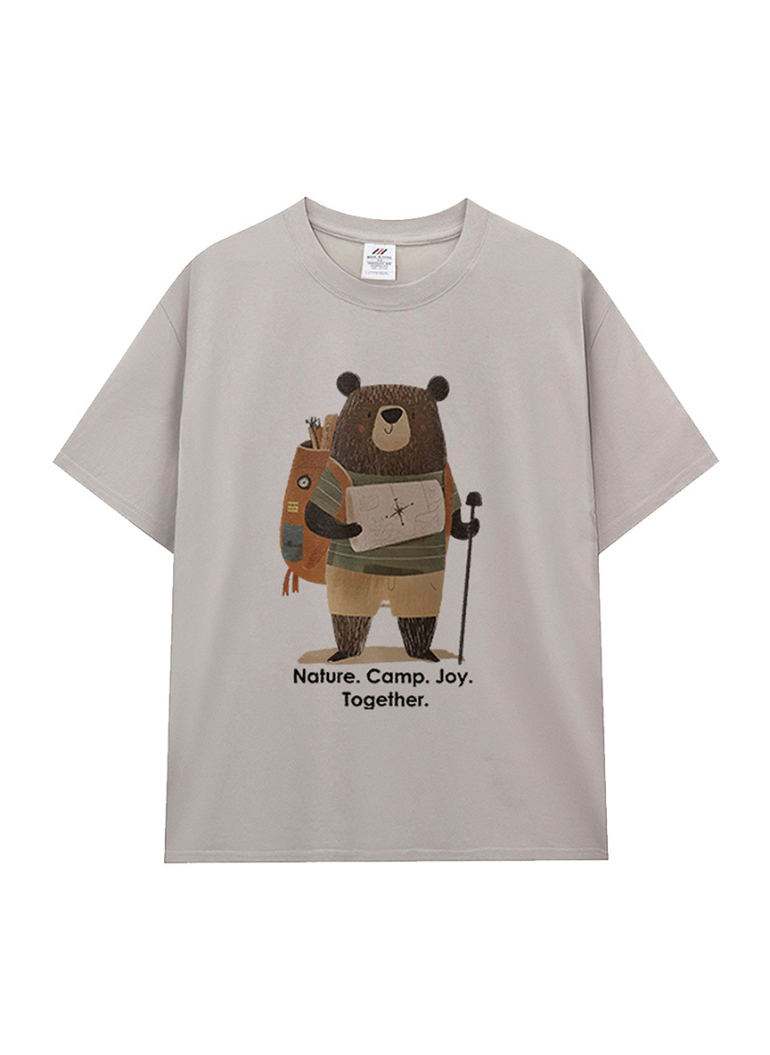 「Camp. Chill. Smile. Together.」★ 小熊露營棉T