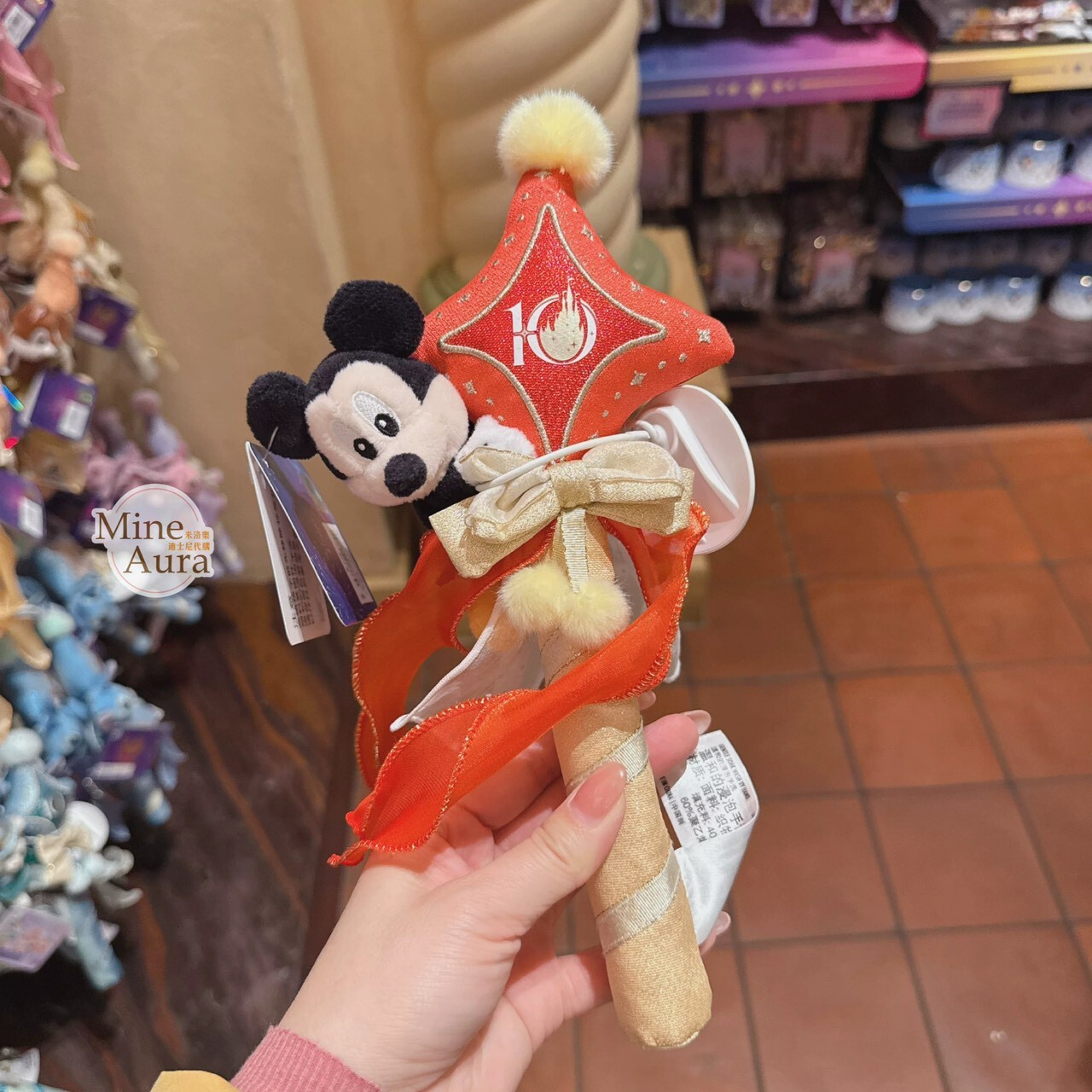 10歲生日慶典 奇妙同慶系列 米奇 Mickey 絨毛造型 搖搖棒 -上海迪士尼樂園