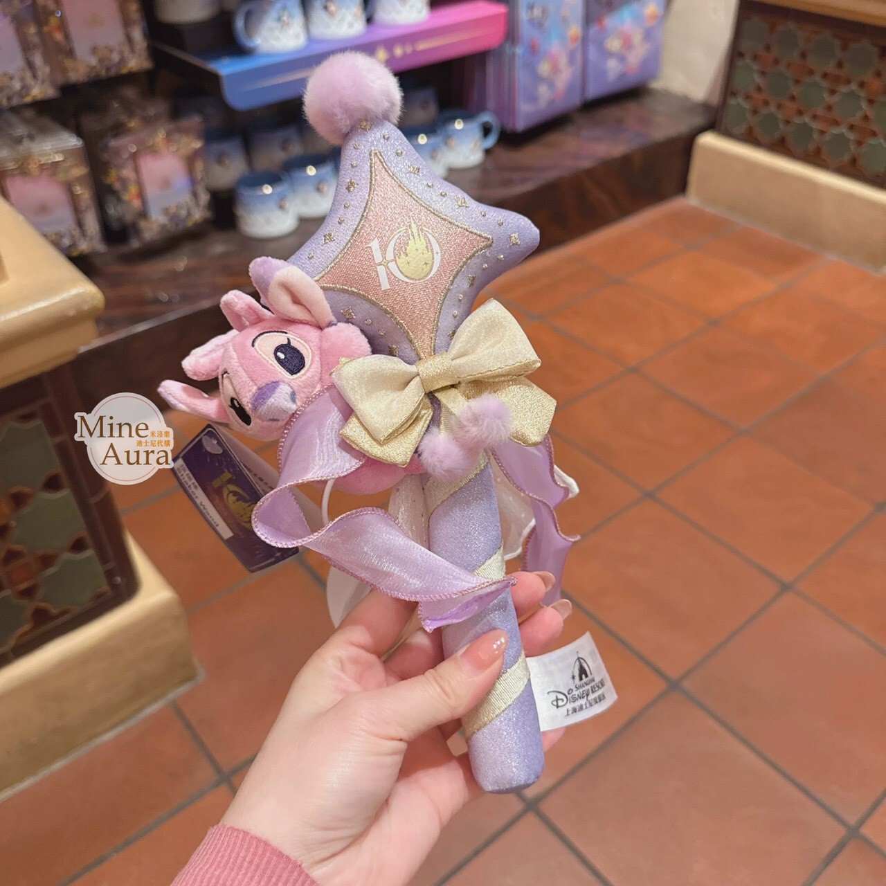 10歲生日慶典 奇妙同慶系列 安琪拉 Angel 絨毛造型 搖搖棒 星際寶貝 Lilo & Stitch -上海迪士尼樂園