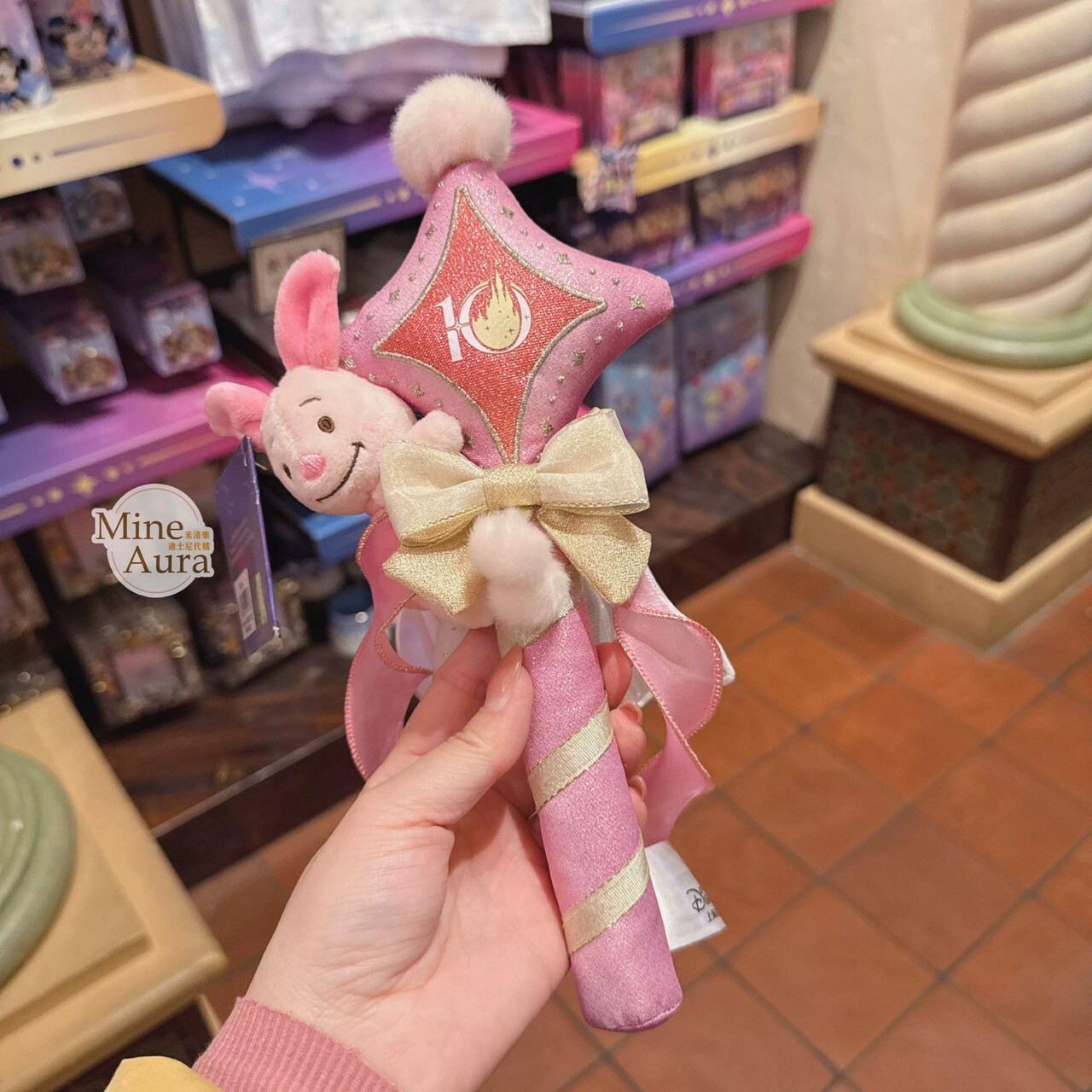 10歲生日慶典 奇妙同慶系列 小豬 皮傑 piglet 絨毛造型 搖搖棒 小熊維尼 Winnie the Pooh -上海迪士尼樂園