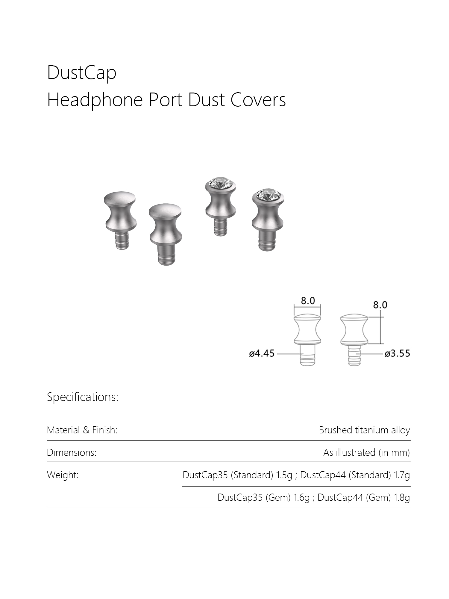 DustCap – Headphone Port Dust Covers