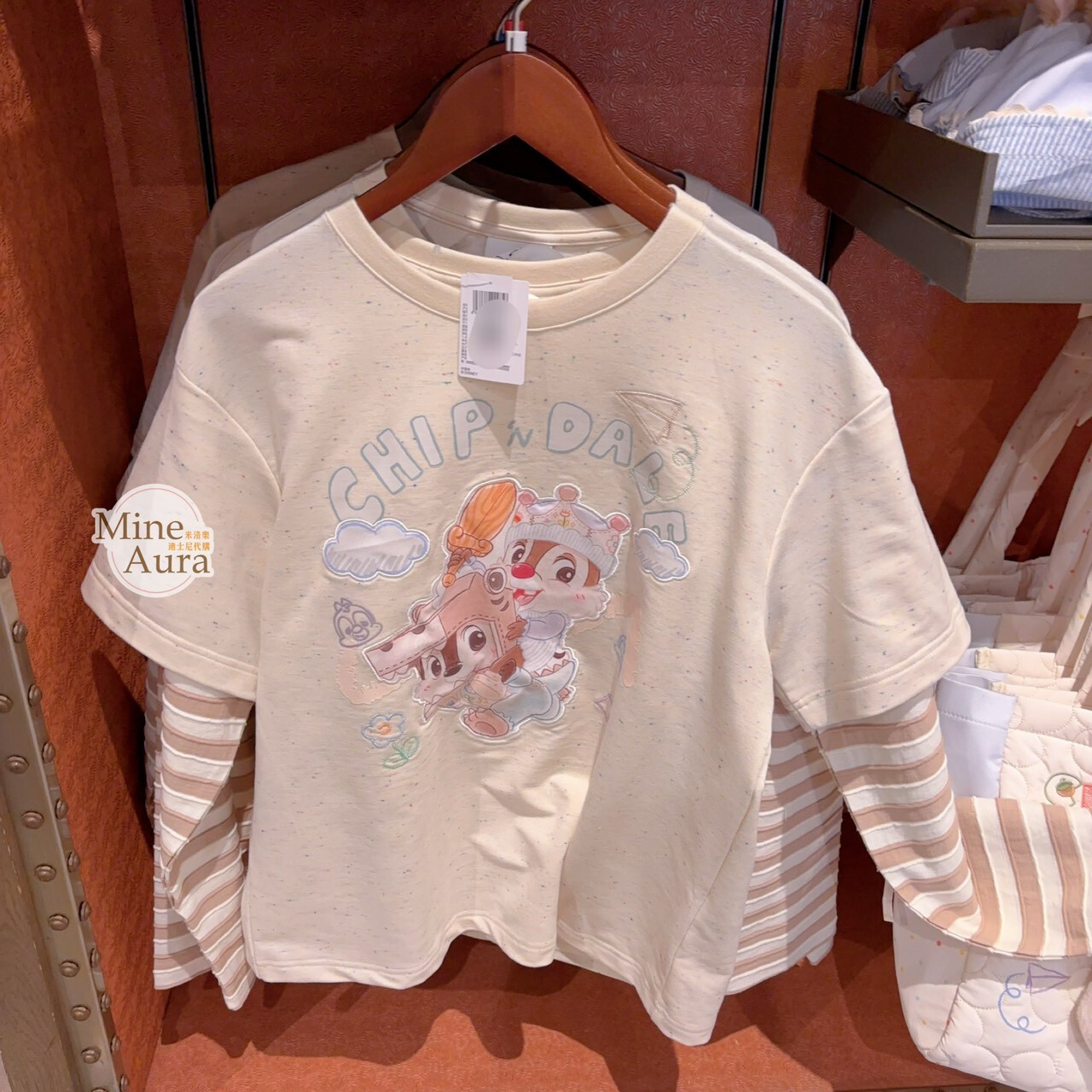 奇奇蒂蒂 Chip 'n Dale 童話王國系列 圖案 長T 長袖 上衣 -上海迪士尼樂園