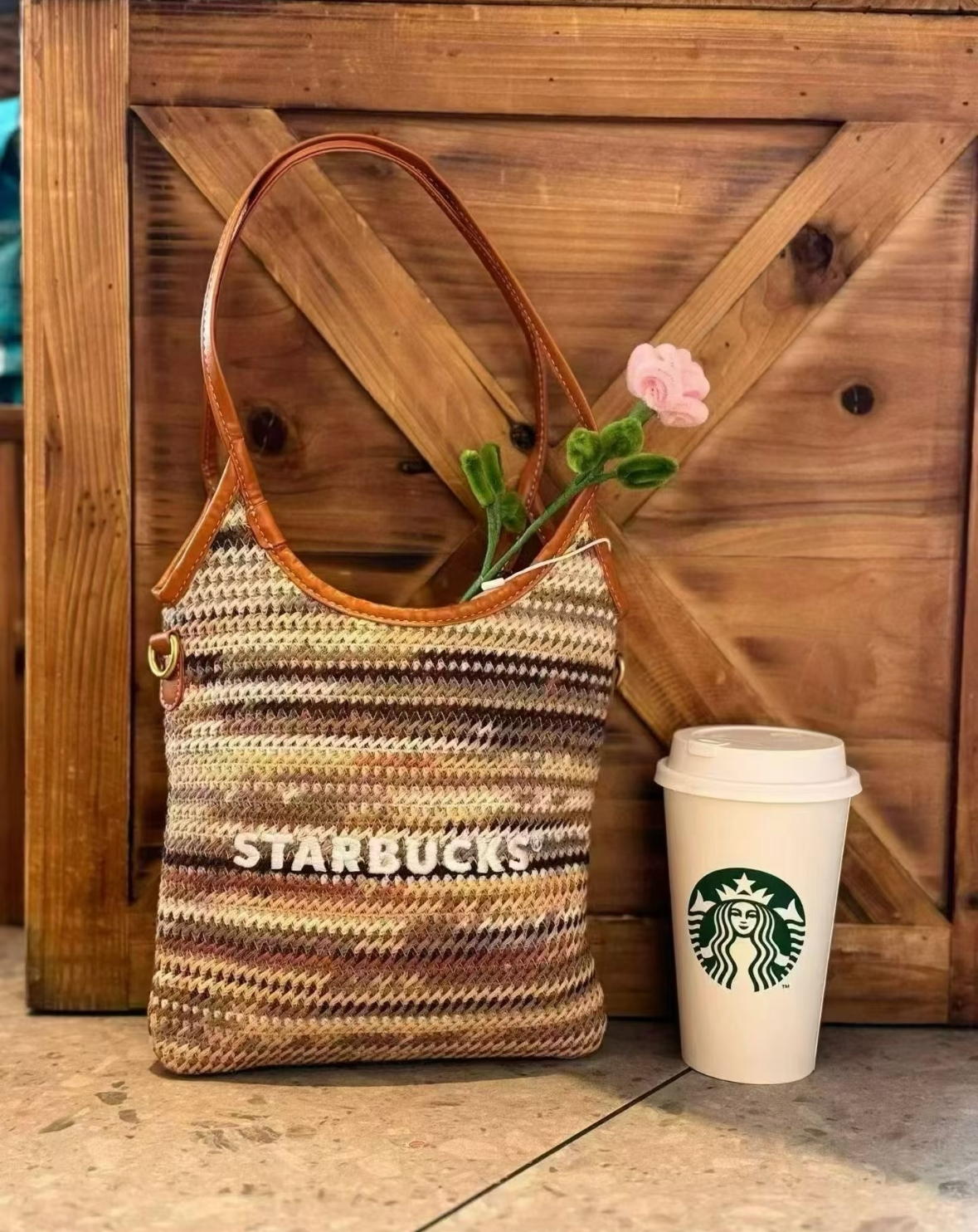<海外限定> Starbucks 星巴克 miumiu風 小編織包