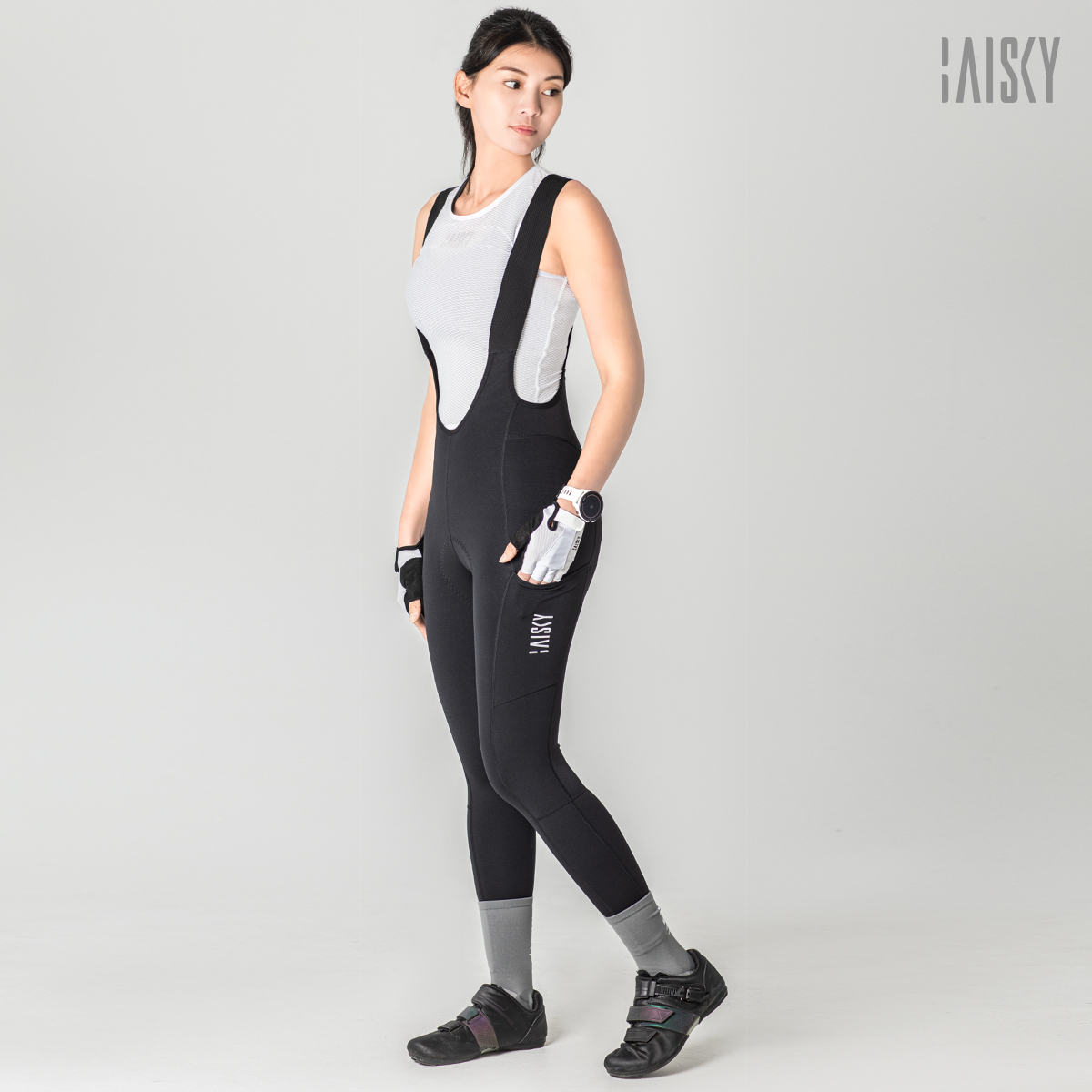 女款吊帶長褲 BK2.0 黑