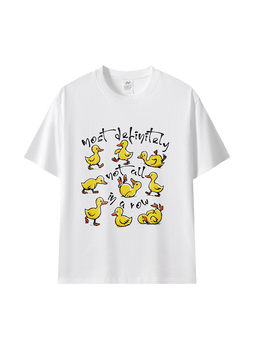 可愛就好，何必一致★不按牌理走的小鴨插畫棉T