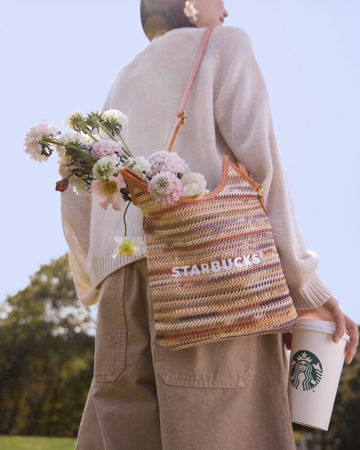 Starbucks 星巴克 編織 春日系列 托特包 腋下包 2款