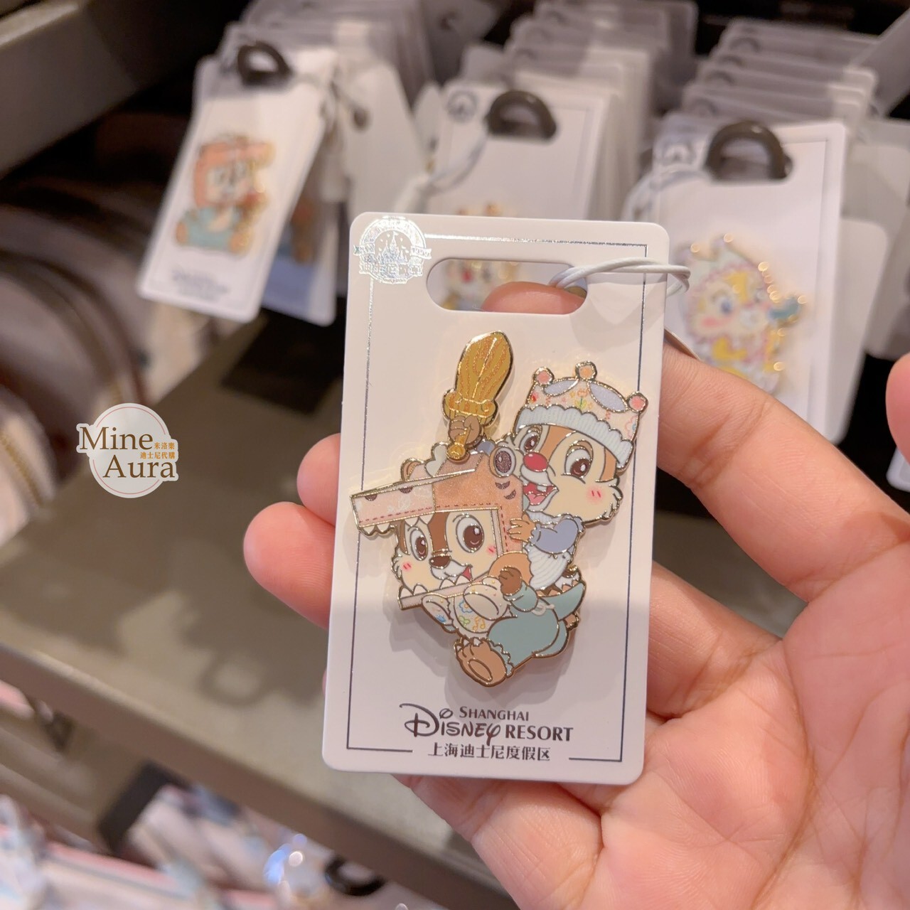 奇奇蒂蒂 Chip 'n Dale 童話王國系列 騎馬打仗 造型 徽章 PIN -上海迪士尼樂園