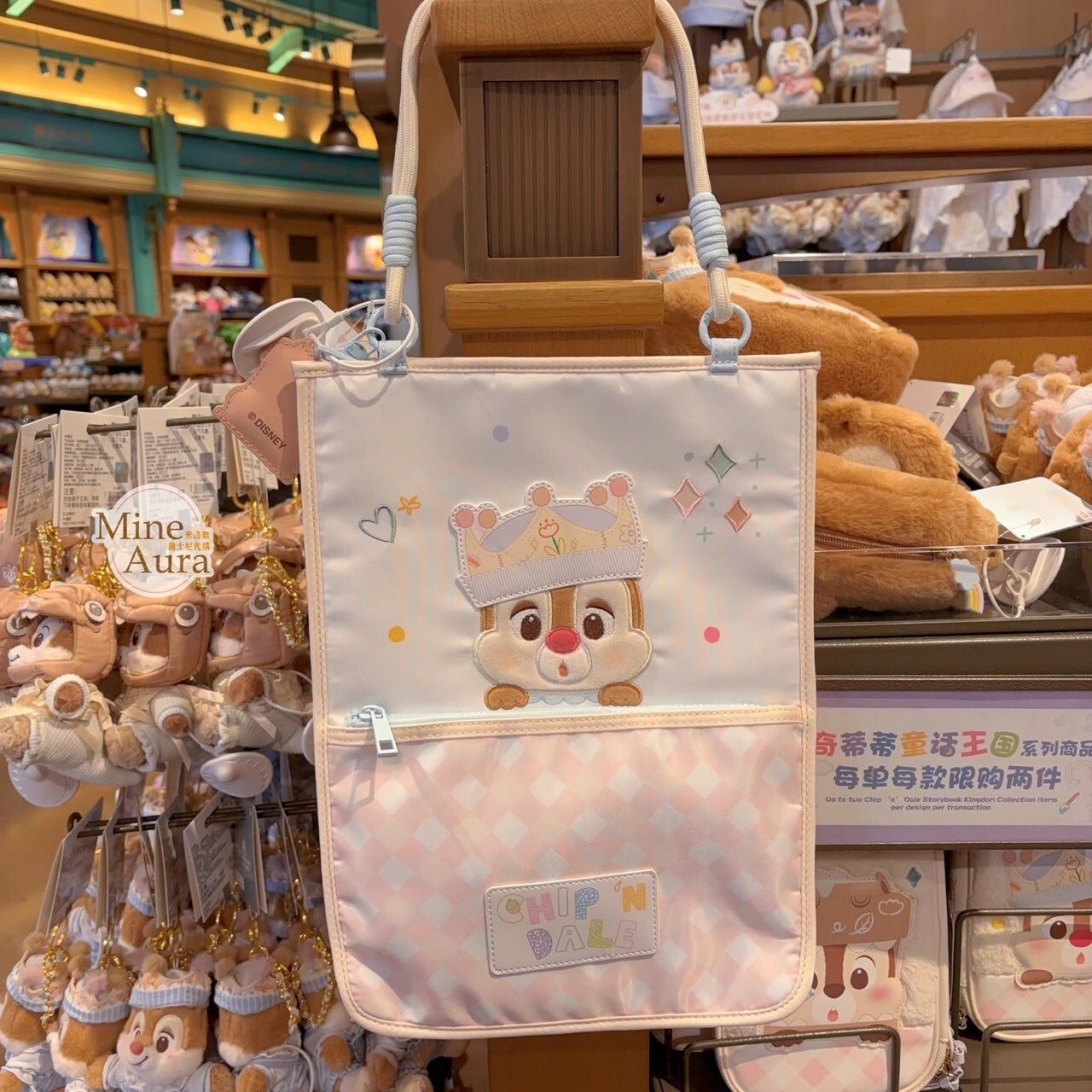 奇奇蒂蒂 Chip 'n Dale 童話王國系列 紅鼻 蒂蒂 Dale 手提 文件袋 收納袋 文具用品 -上海迪士尼樂園