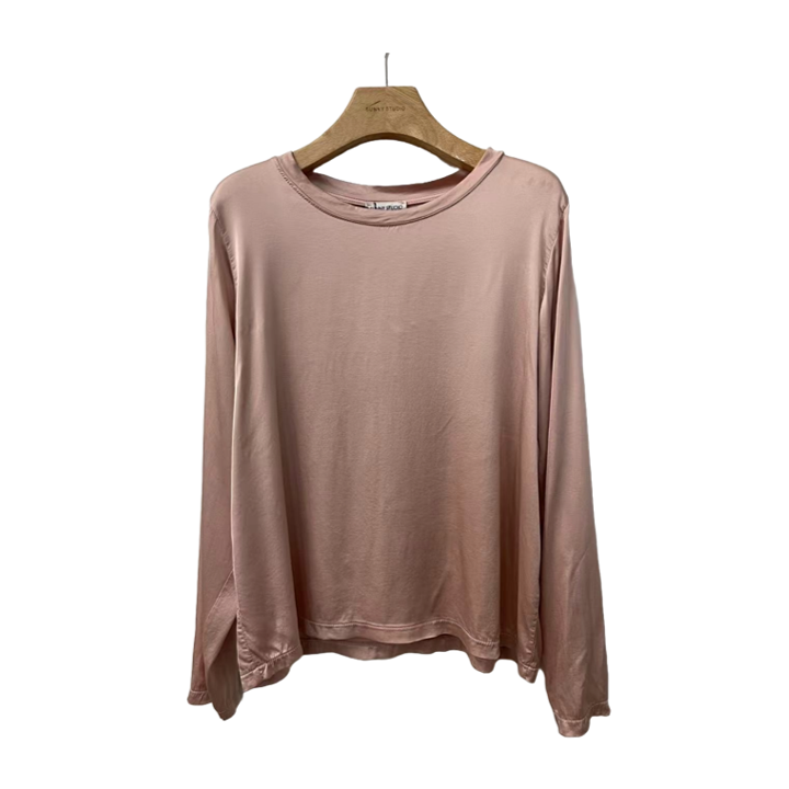 1SO0403-051 [SUNNY STUDIO] Long Sleeve Round Neck Top Rose #13489 (EU)