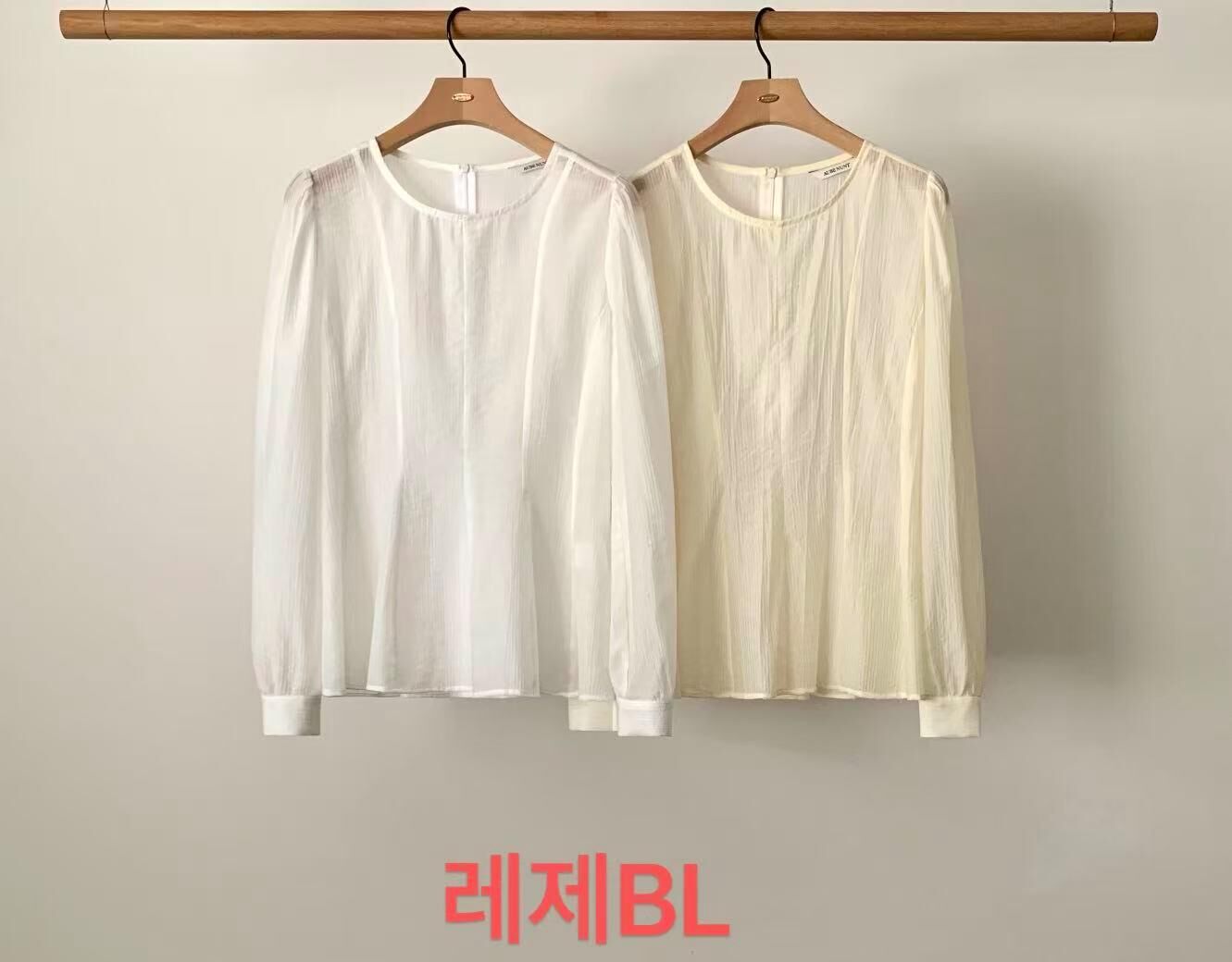 AU6052 微透膚公主袖上衣