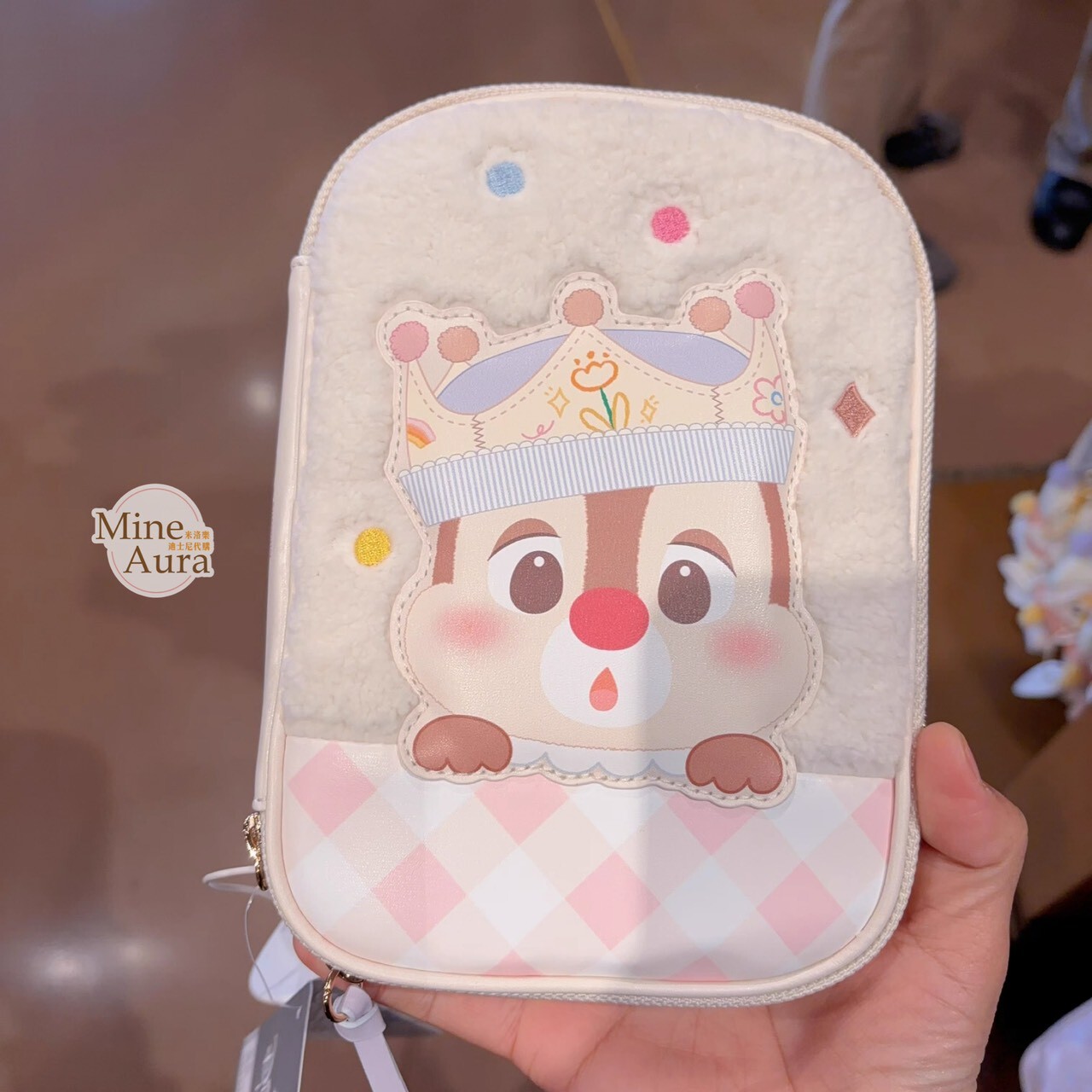 奇奇蒂蒂 Chip 'n Dale 童話王國系列  雙面圖案 隨身 文具 收納包 -上海迪士尼樂園