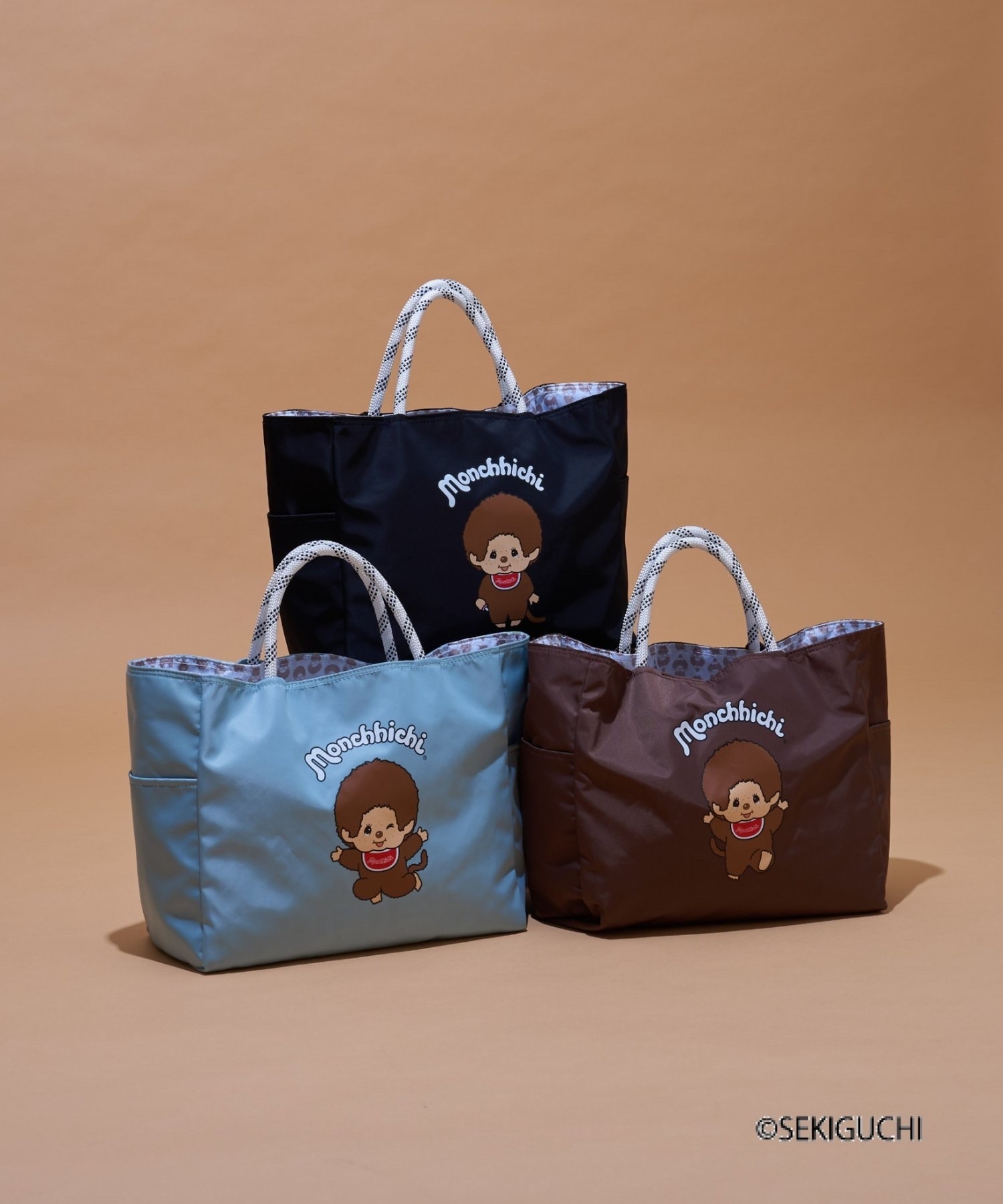 CIAOPANIC TYPY / Monchhichi Water-Repellent Nylon Reversible 2-Way Shoulder Bag