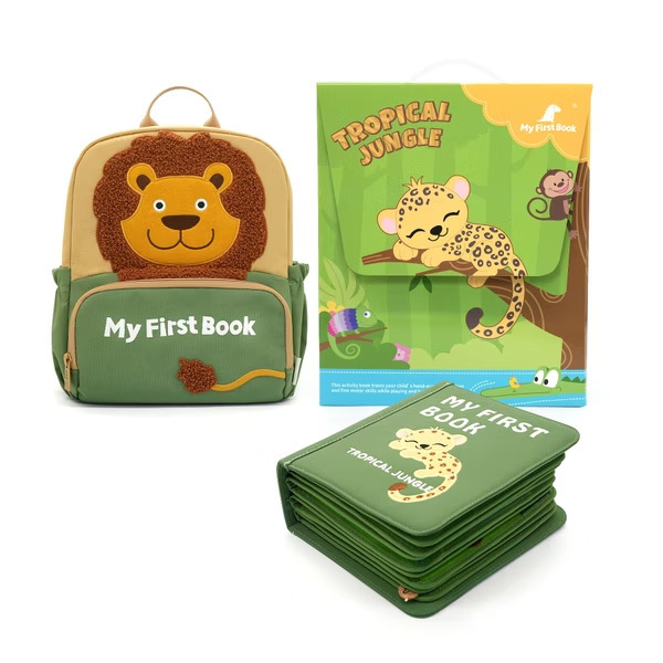 My First Book蒙特梭利啟蒙布書-動物冊 熱帶叢林
