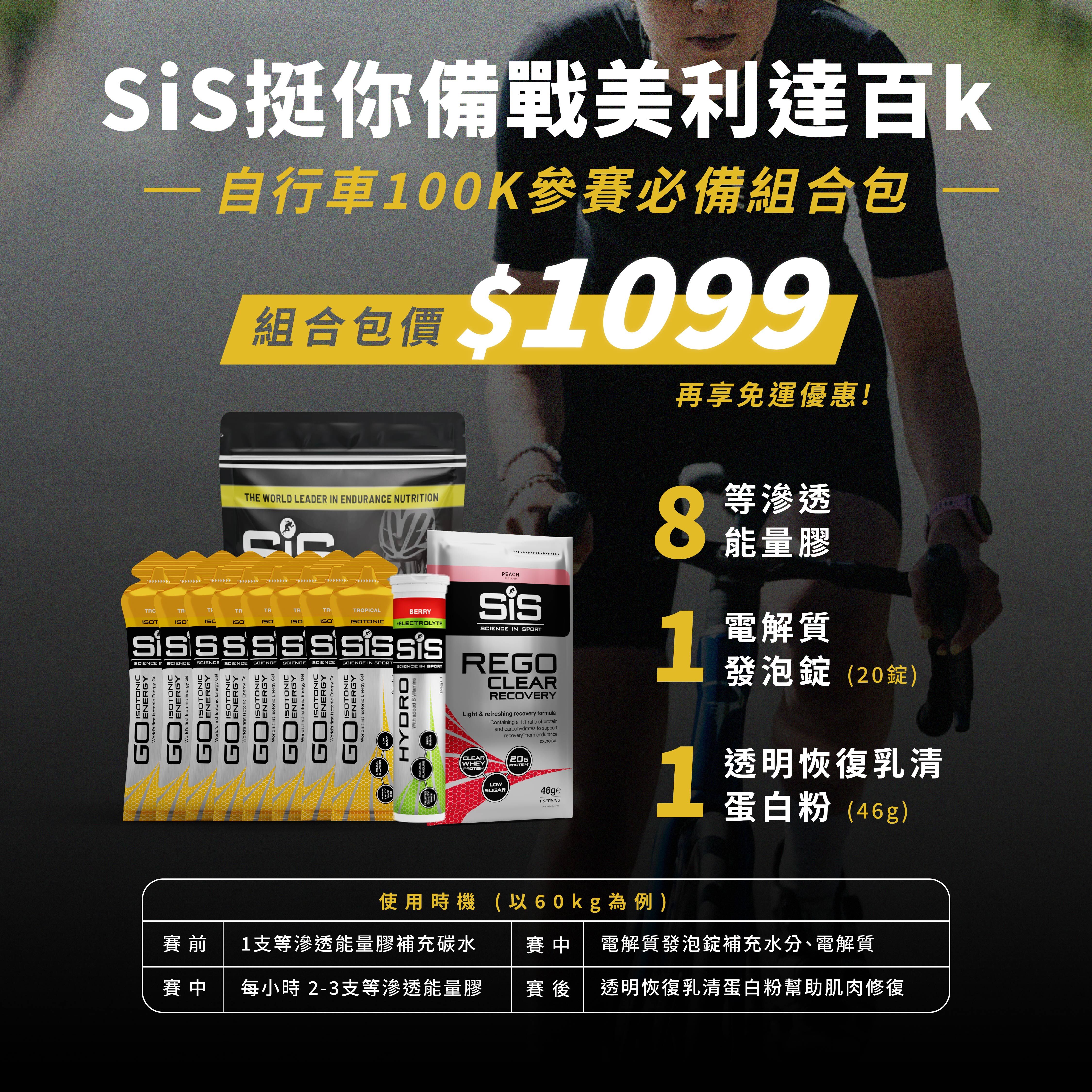 SiS 參賽必備精選組合包 自行車100K