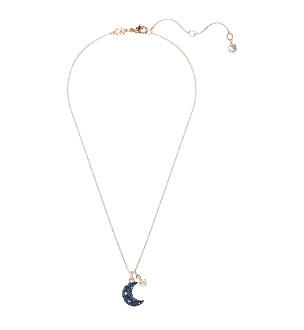 【Swarovski】Sublima Pendant, Crystal Pearl, Moon, Multicolored, Rose Gold-tone Plated  金