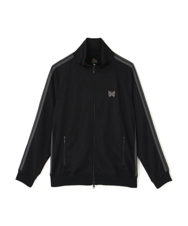 NEEDLES 別注TRACK JACKET - POLY SMOOTH BLACK / GREY