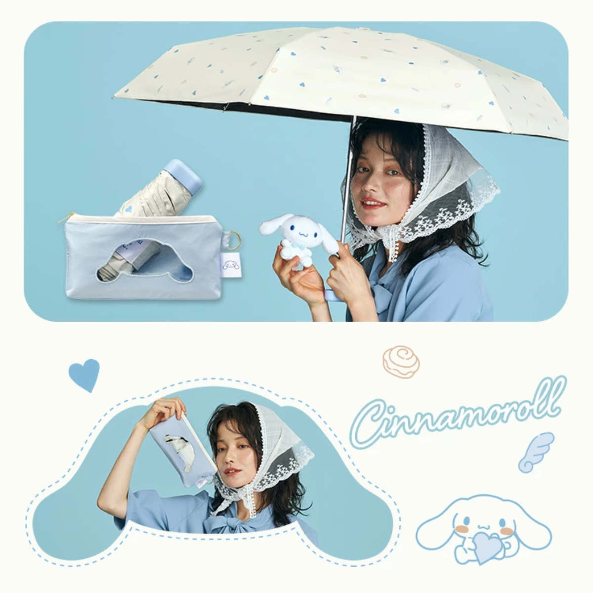 26078-CN Sanrio 玉桂狗 × WPC 晴雨兼用縮骨遮 #JP-WPC26