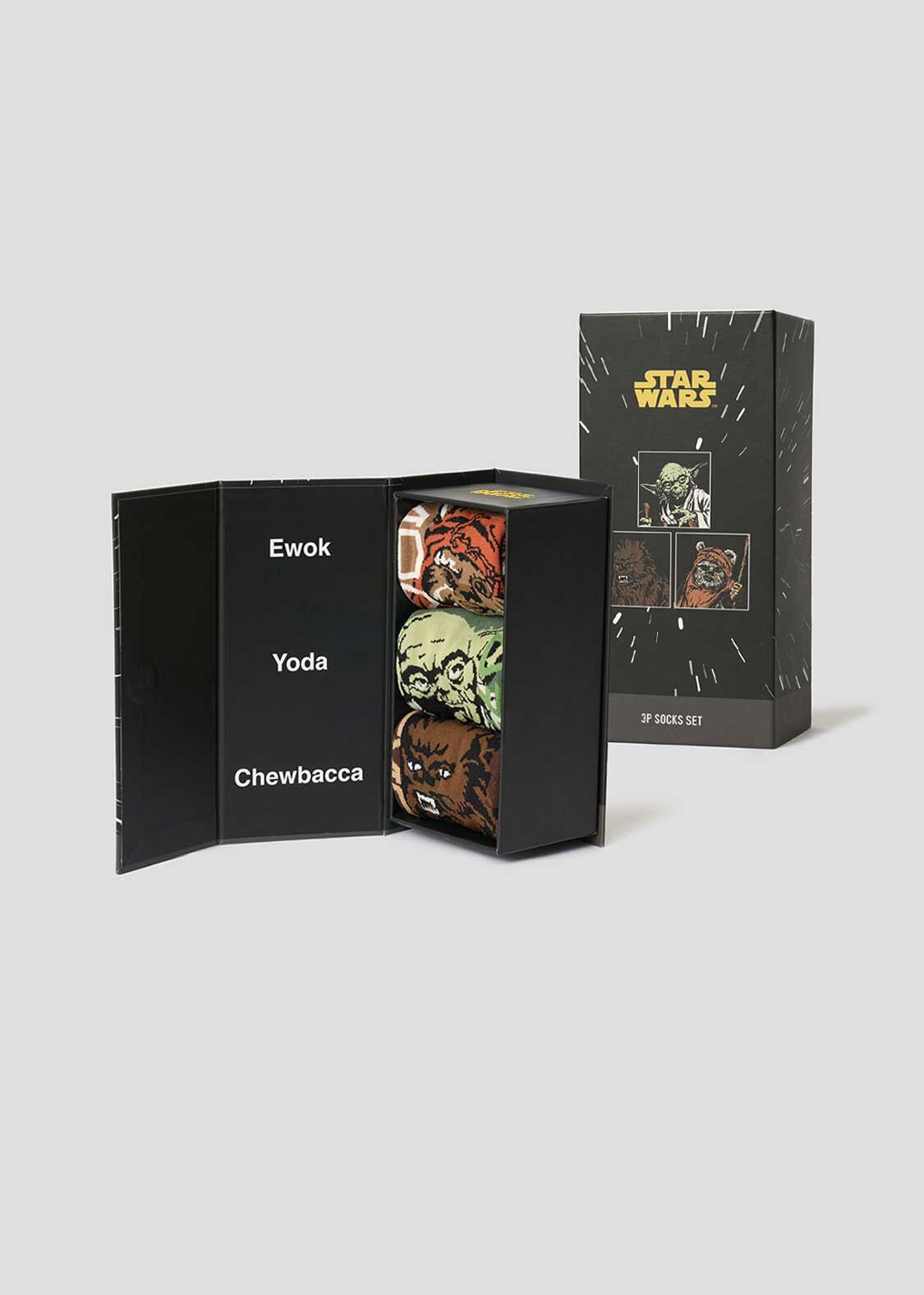 .𖥔 ݁ ˖ STAR WARS .𖥔 ݁ ˖｜尤達、丘巴卡和伊娃族三雙裝襪子套裝