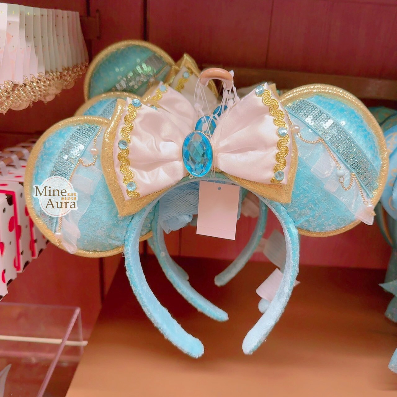 茉莉公主 Jasmine 亮鑽 蝴蝶結 造型 髮圈 髮箍 阿拉丁 Aladdin -香港迪士尼樂園