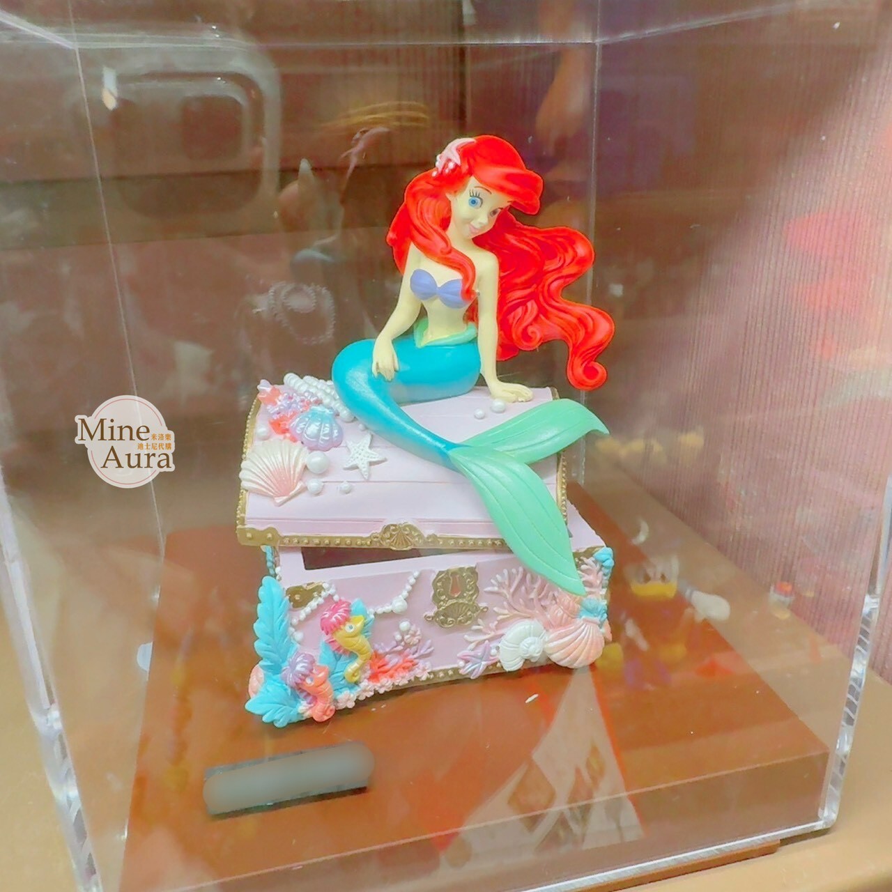 愛麗兒 Ariel 坐姿 場景 模型 首飾盒 收納盒 擺飾品 小美人魚 The Little Mermaid -香港迪士尼樂園