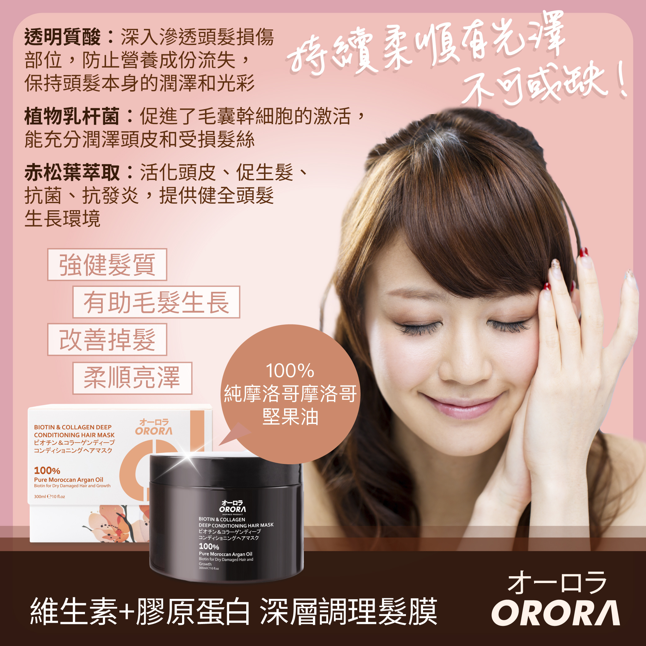 ORORA 膠原蛋白深層調理髮膜 (300ml)