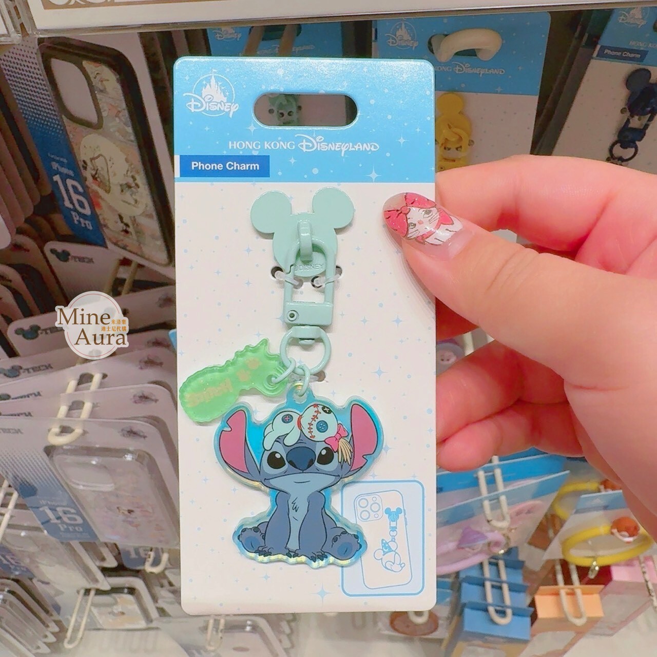 史迪奇 Stitch 醜丫頭Scrump 米奇頭造型 手機吊飾 掛飾 星際寶貝 Lilo & Stitch -香港迪士尼樂園