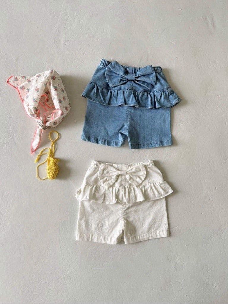 蝴蝶結層層短褲