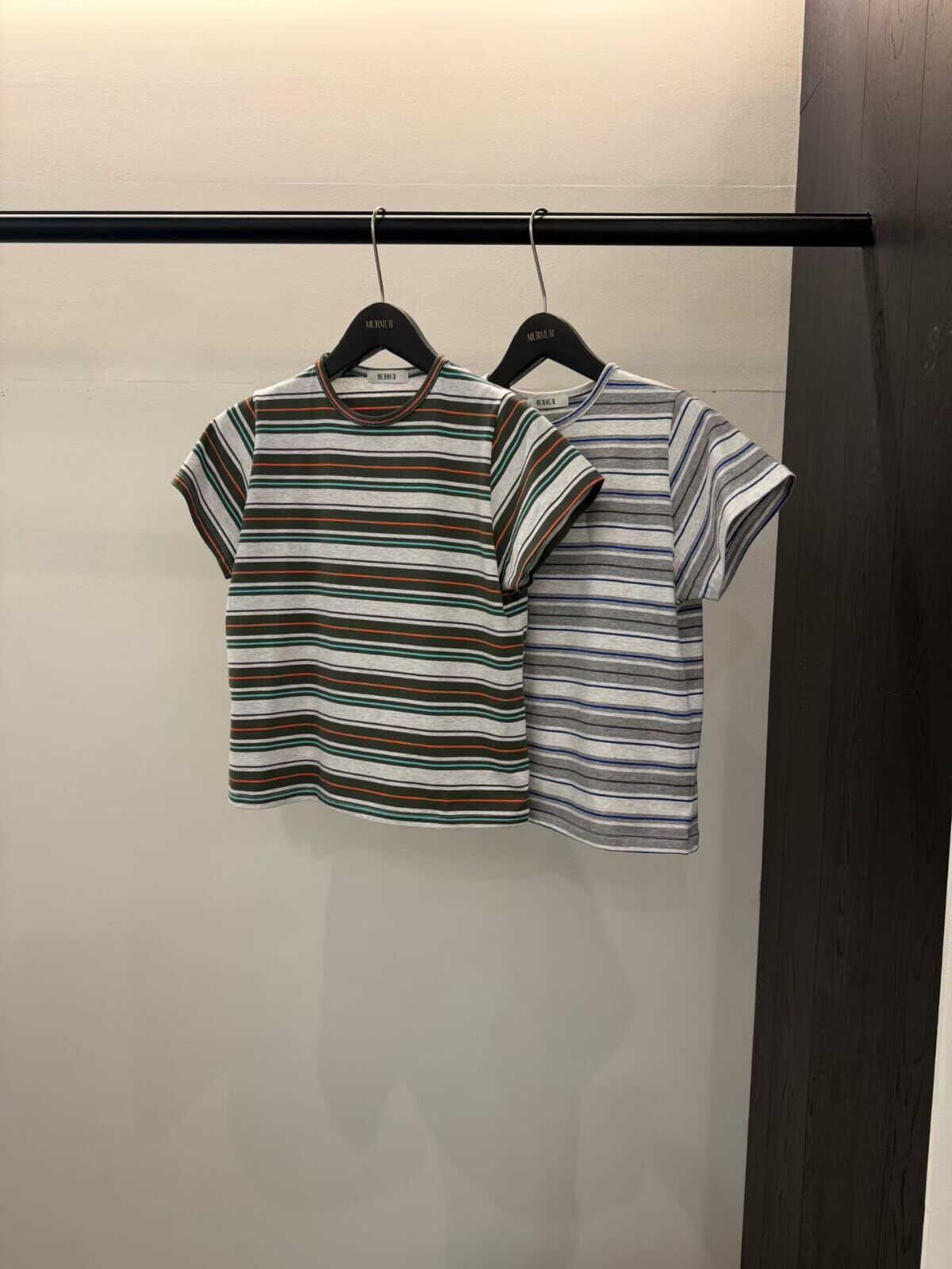 MR6020 個性條紋圓領百搭Tee