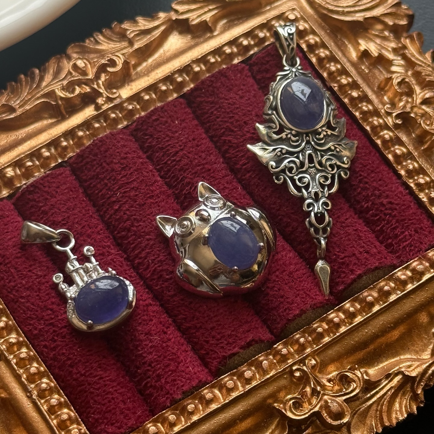 [原石] 坦桑石 925銀項鏈吊墜