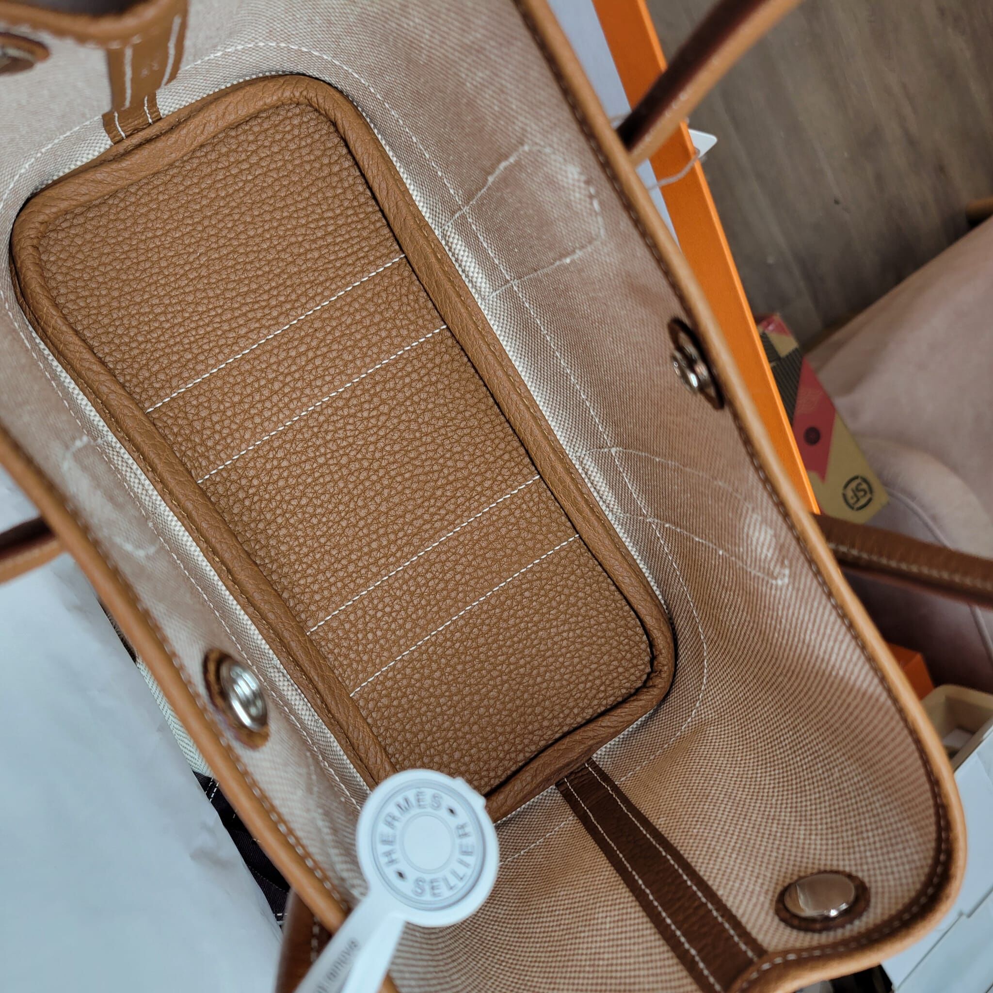 HERMES NEO GARDEN PARTY 23 EURU/GOLD CK MINI  金棕色