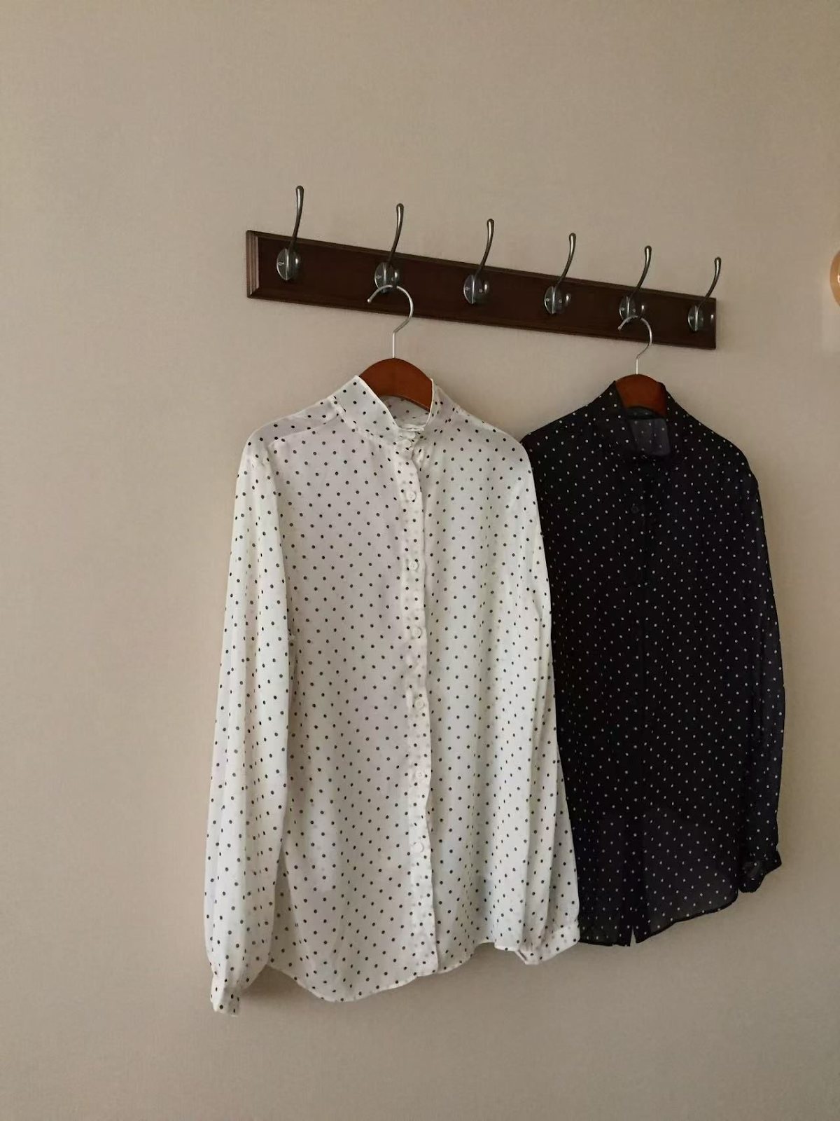 XQ004 圓點透視襯衫