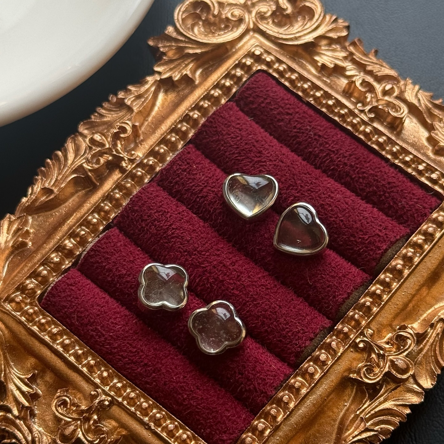 [原石] 利比亞黃金隕石 925銀耳環 （附證書）