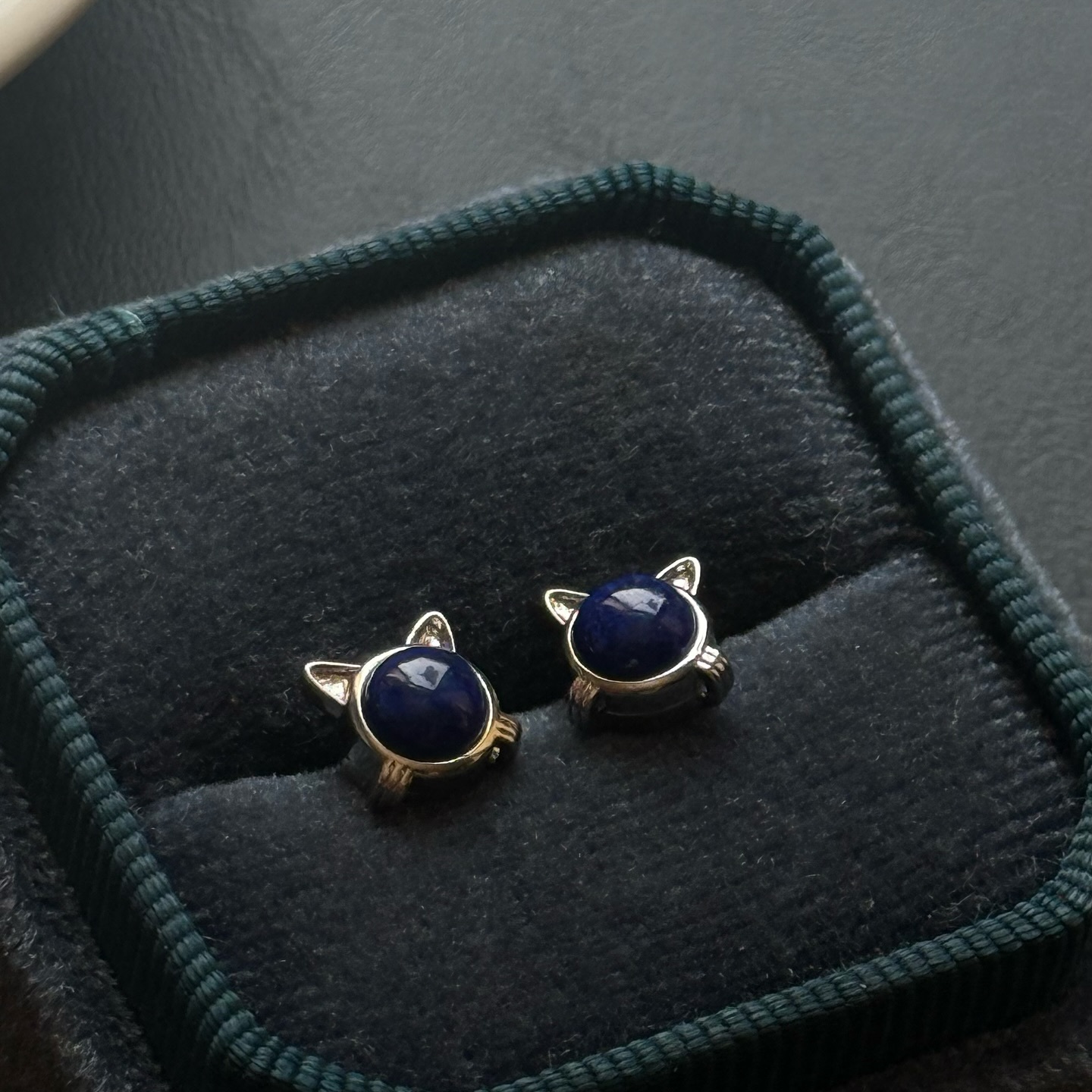 [原石] 青金石 水晶耳環